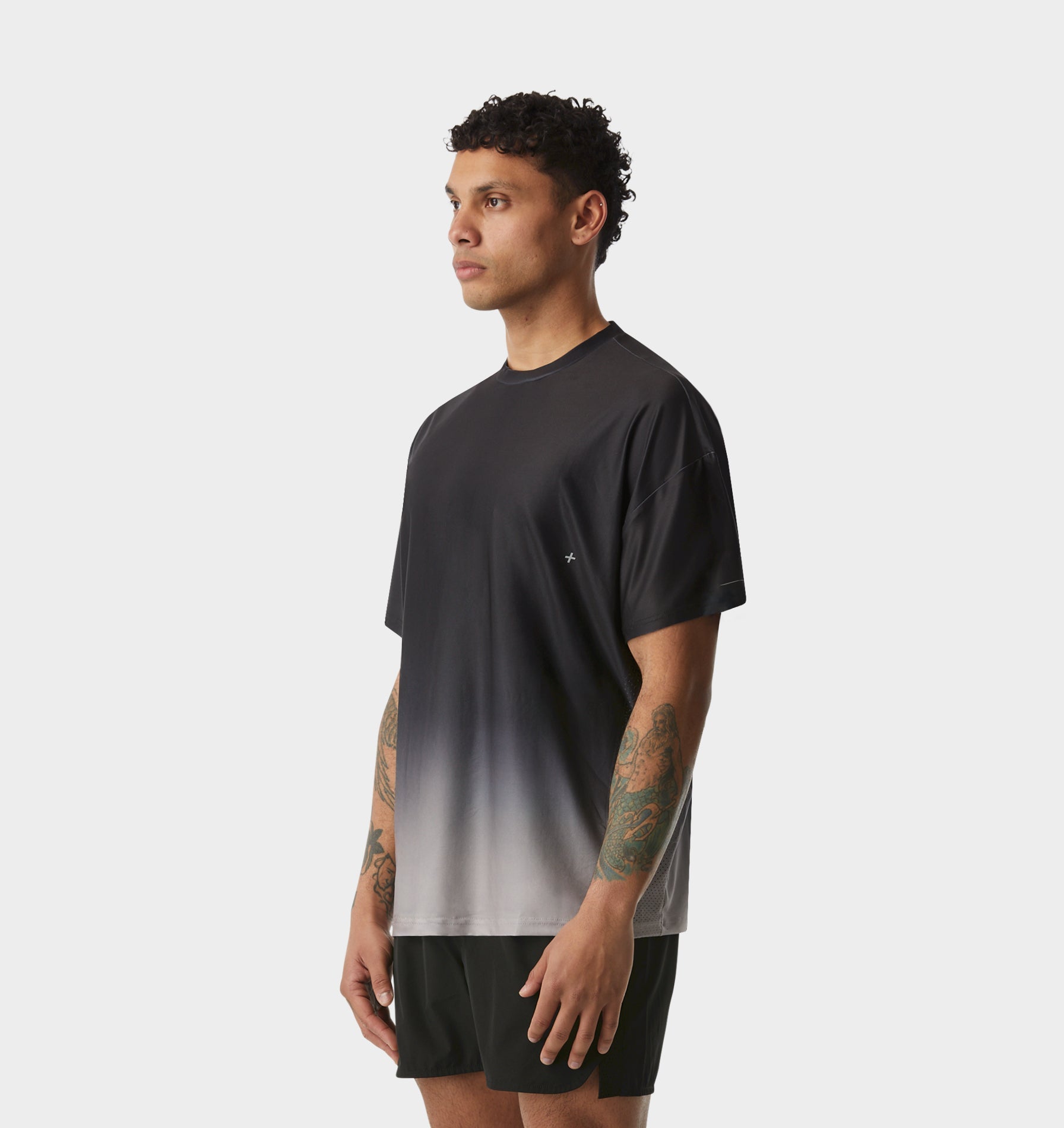 Active Box Tee - Ash Cloud
