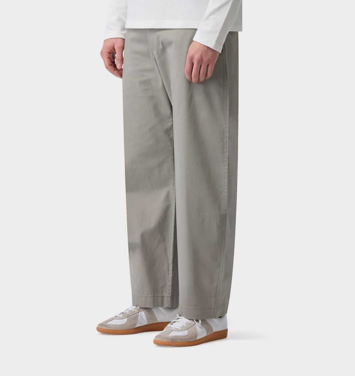 Barrel Leg Pant - Light Grey