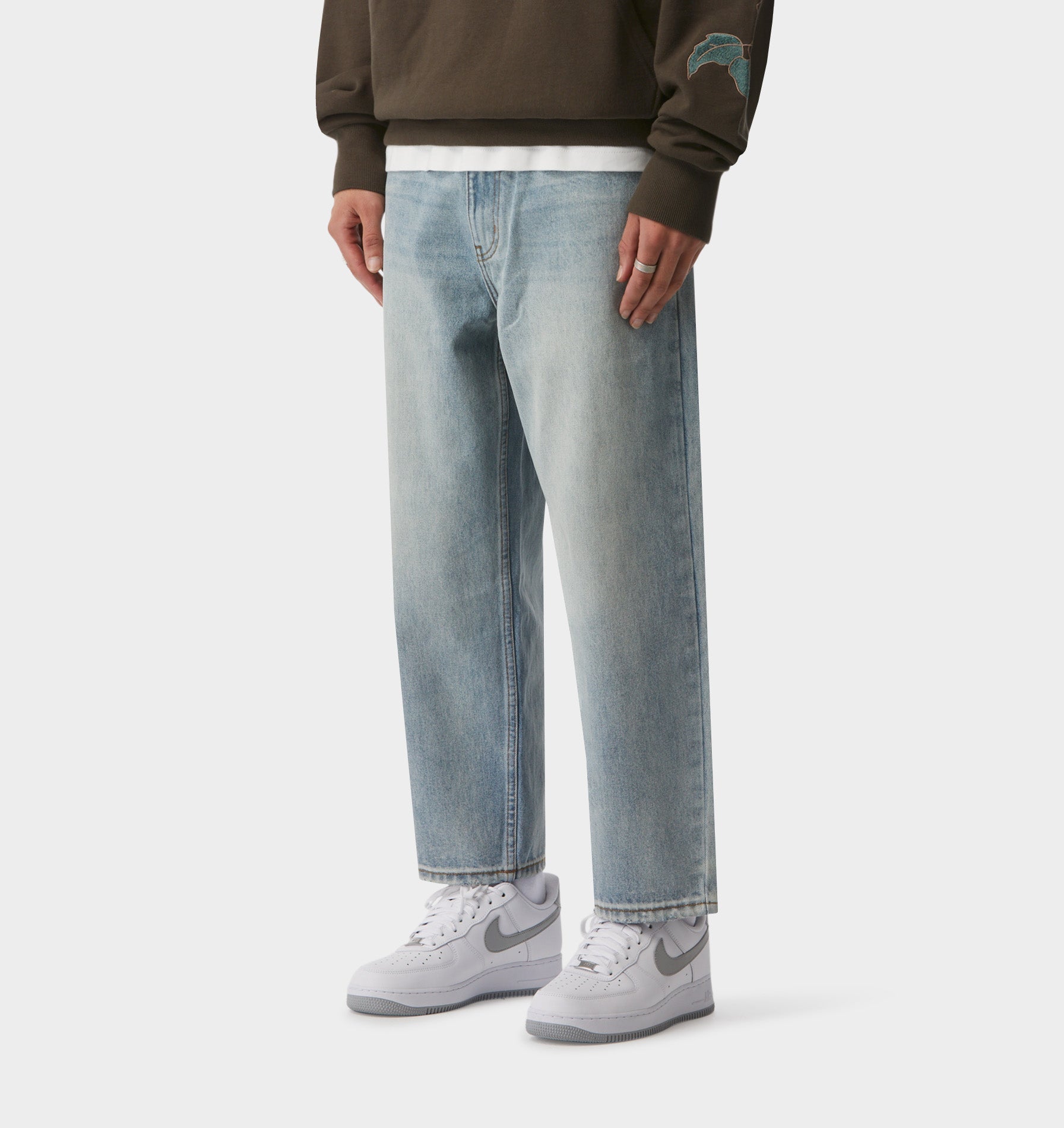 Samson Cropped Denim Pant in Light Vintage Blue | I Love Ugly US