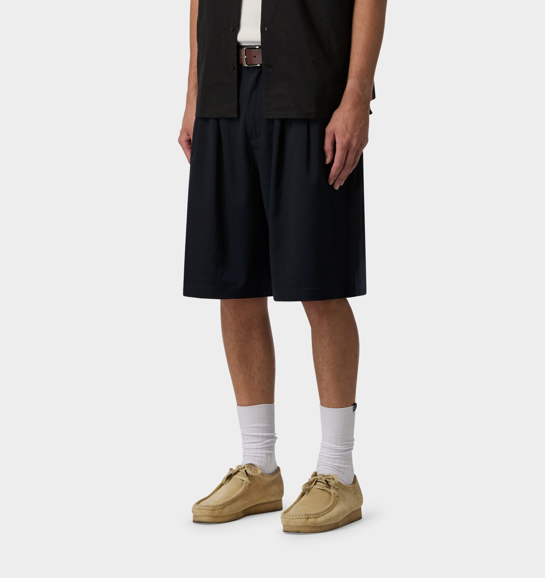 Alby Pleated Short - Navy