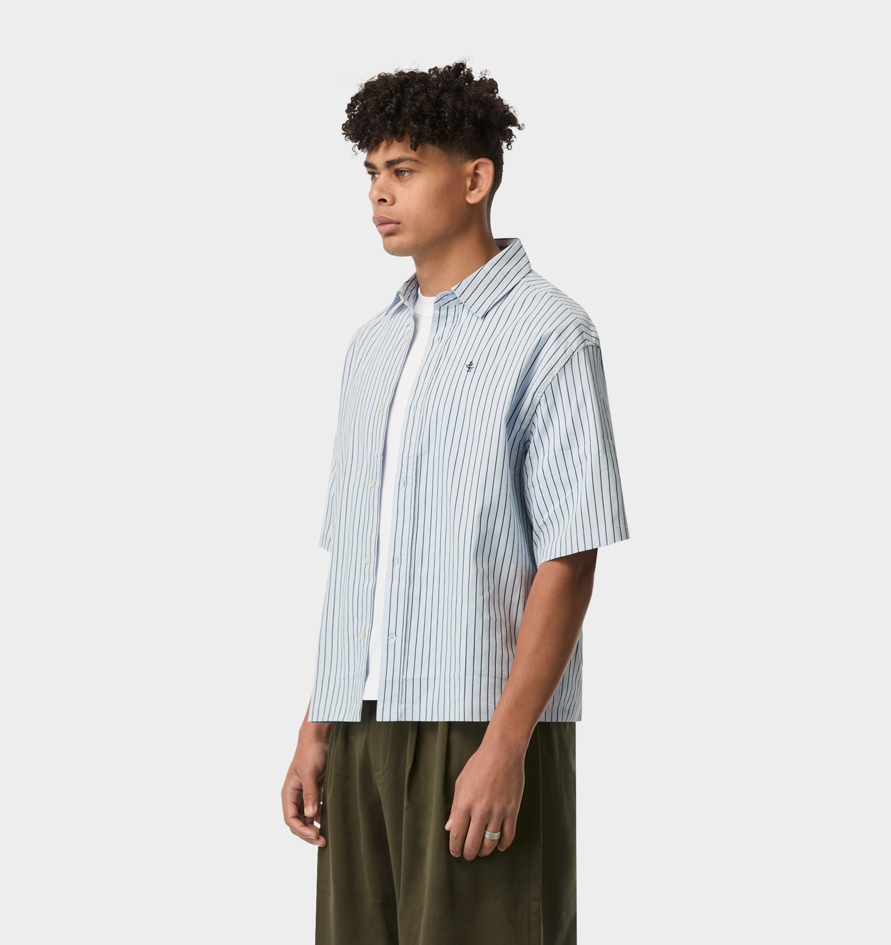 Kai SS Shirt - Blue/Navy Stripe