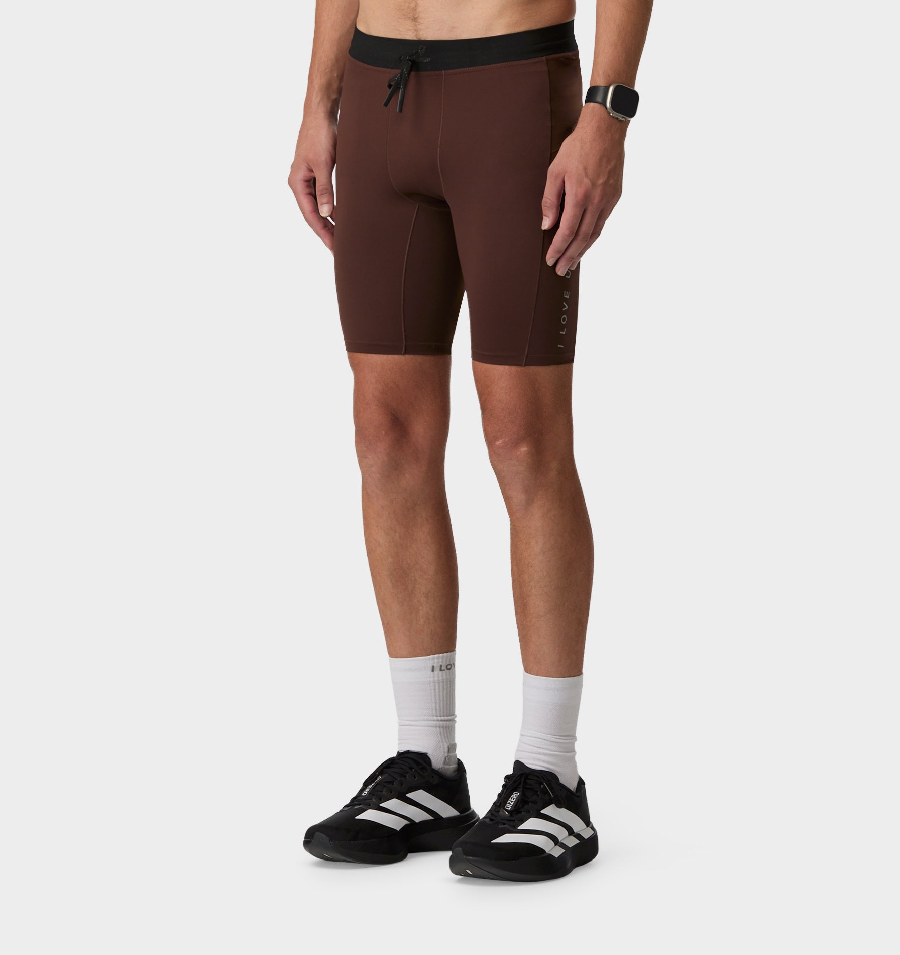 Leo Performance Lined Half Tight - Brown