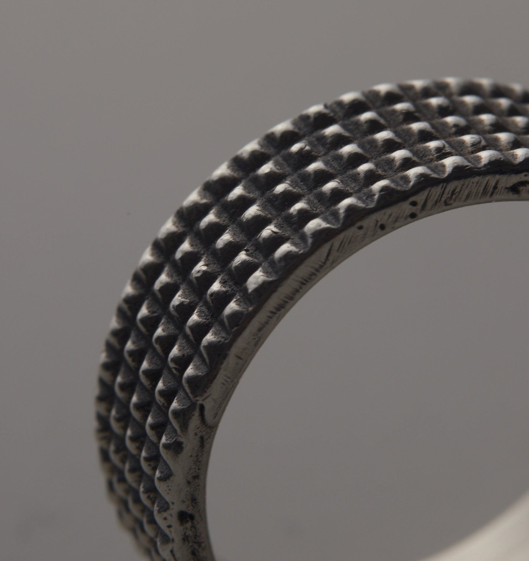 Textured Band Ring - Silver