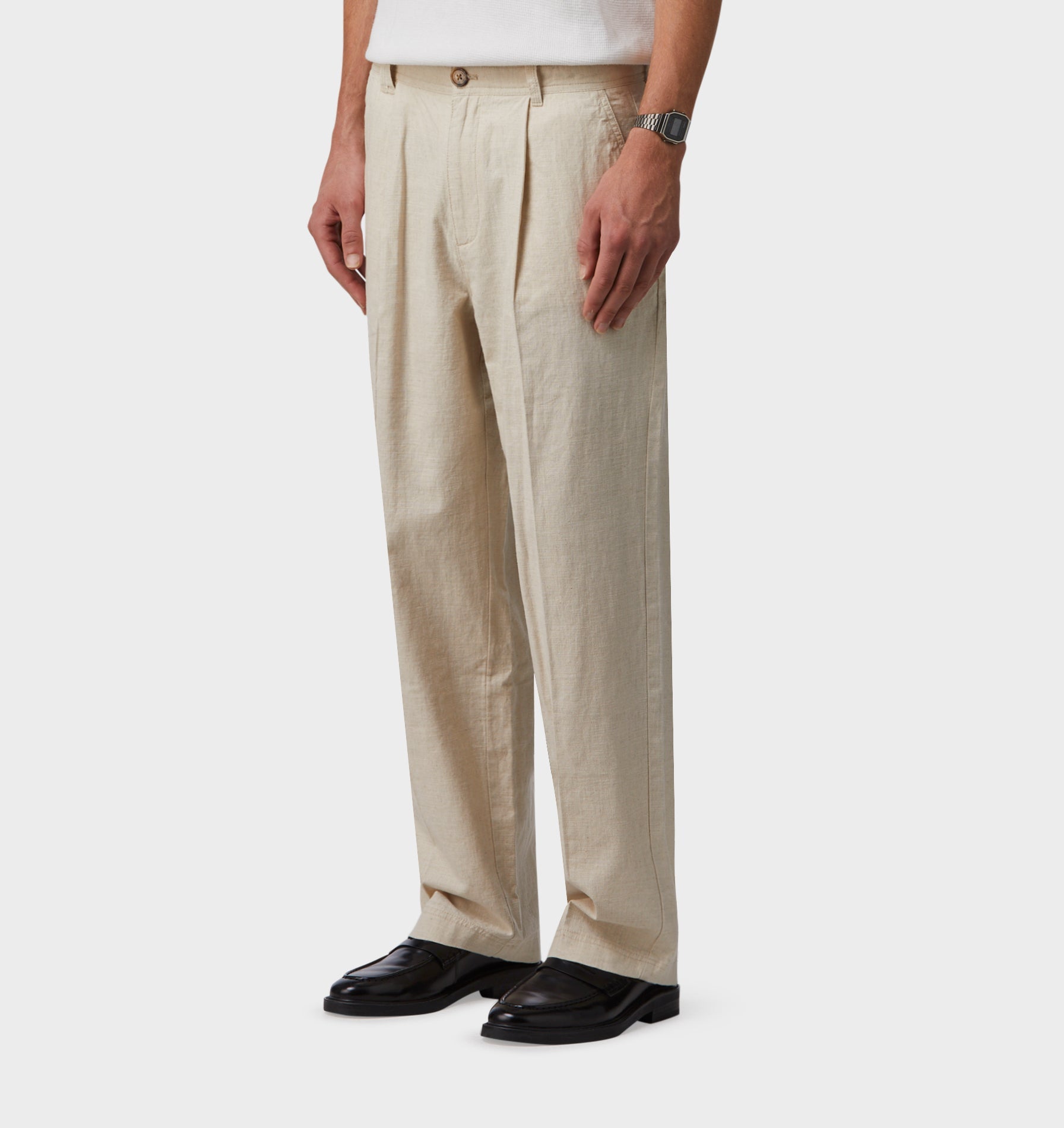 Linen Winston Pant - Track Pant in Bone White | I Love Ugly US
