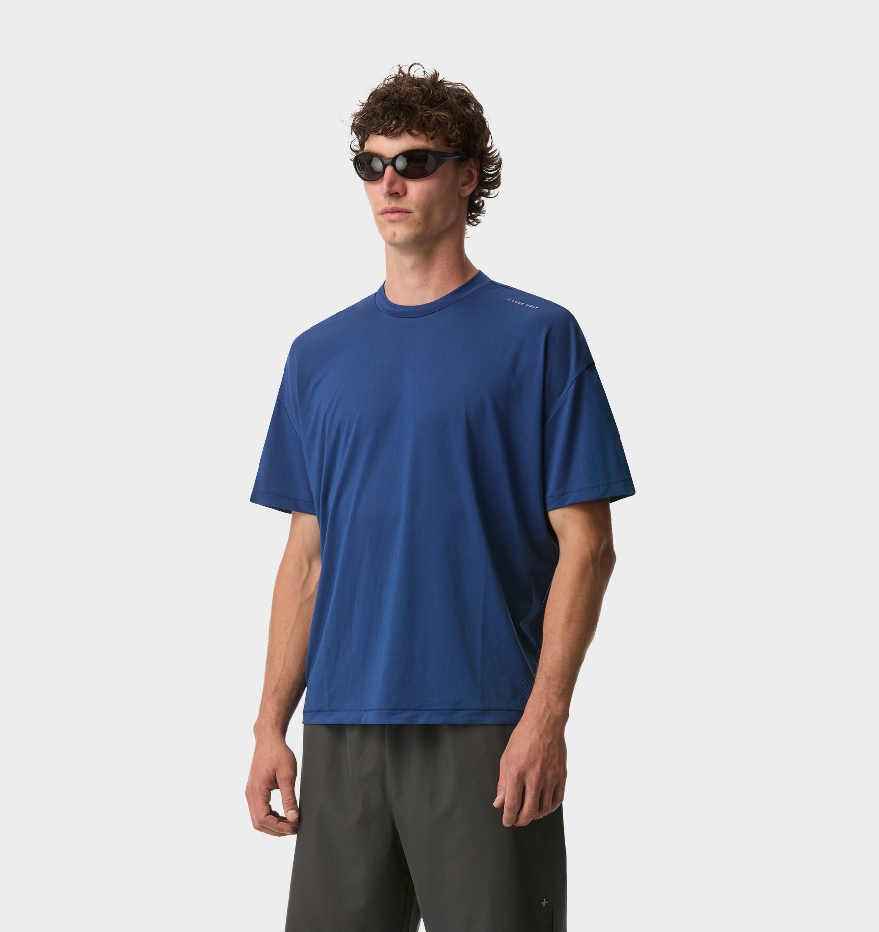 Active Crop Tee - Cobalt