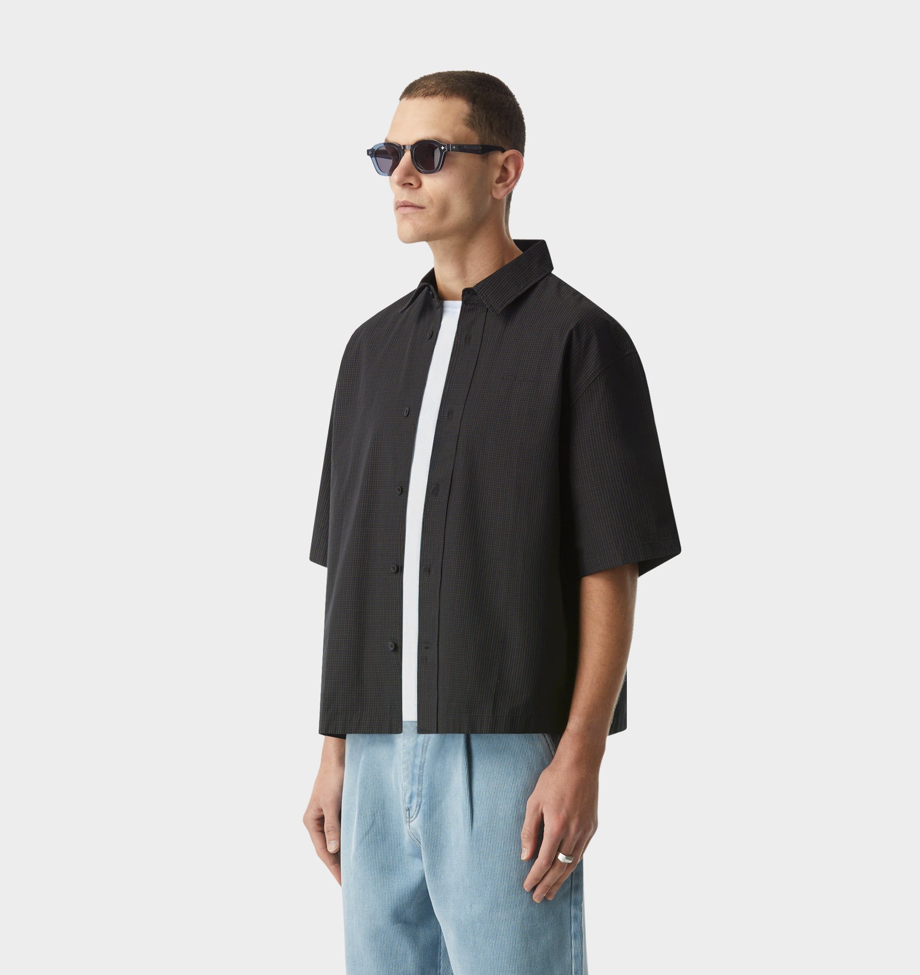 Kai SS Shirt - Navy Check