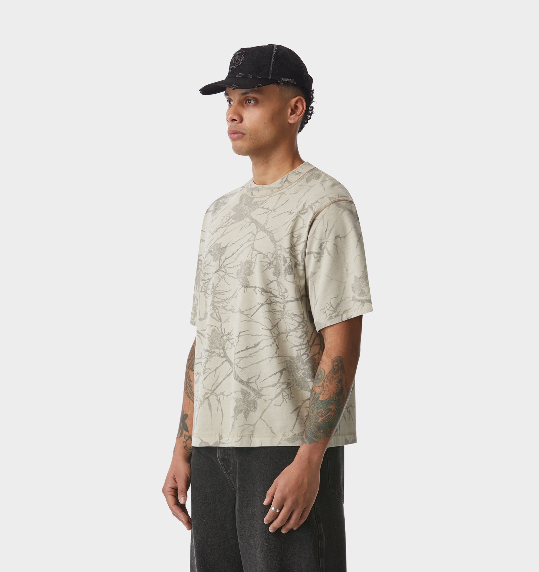 Box Crop Tee - Tree Camo