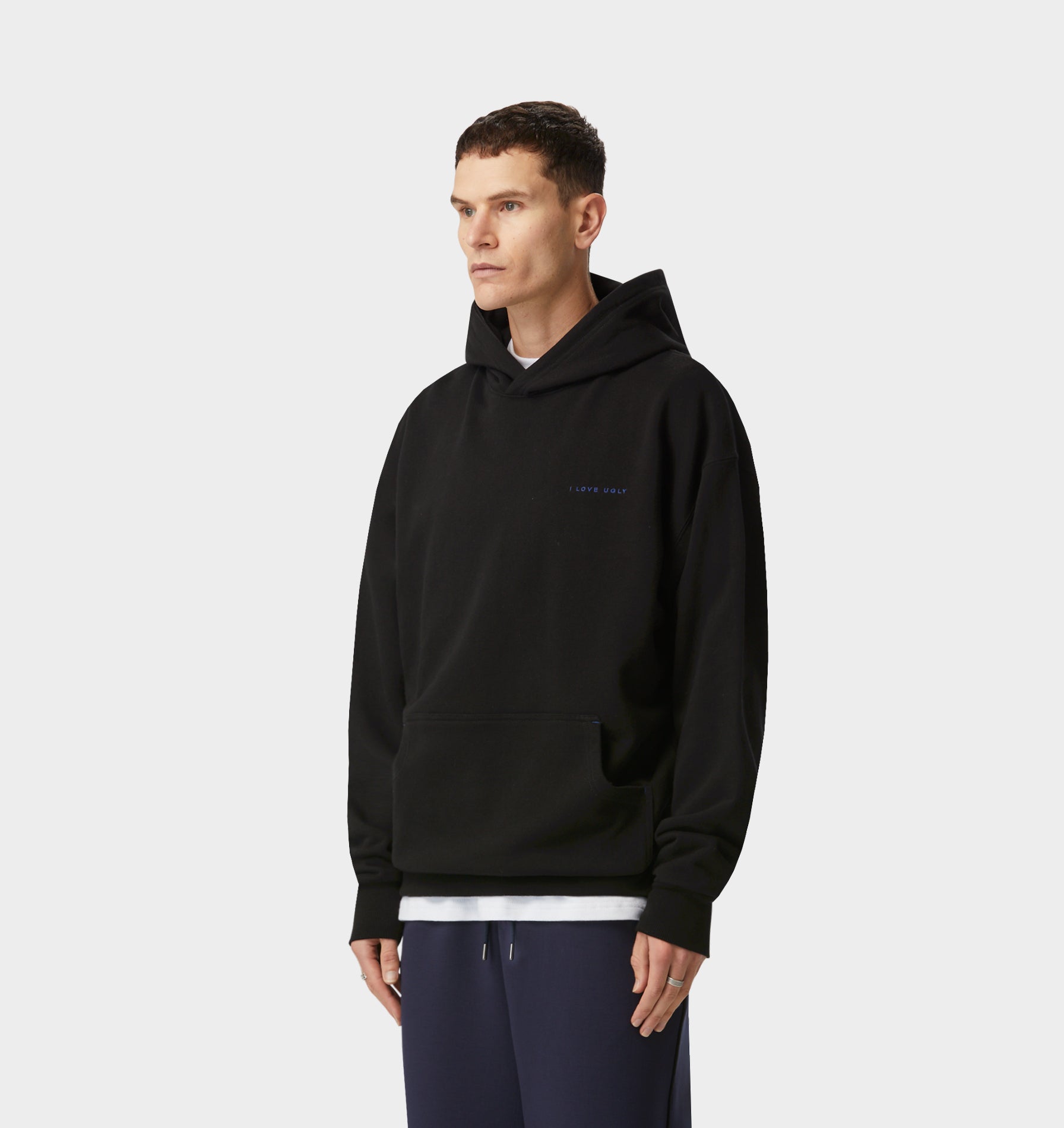 Contrast Logo Box Hood 2.0 - Black/Cobalt
