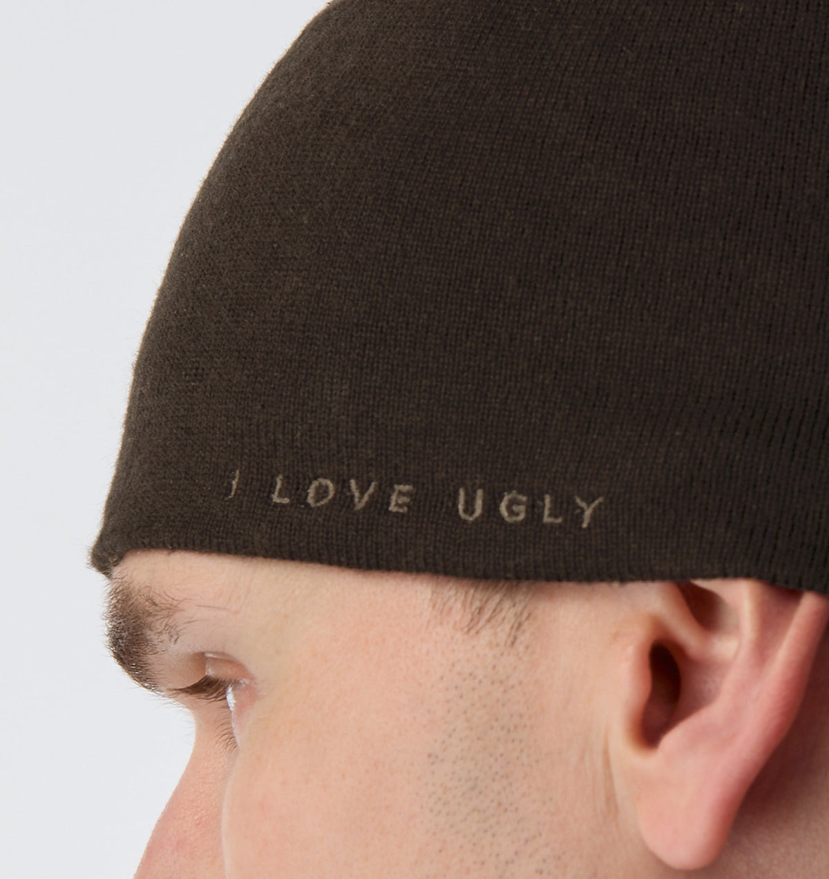 ILU Skull Beanie - Brown