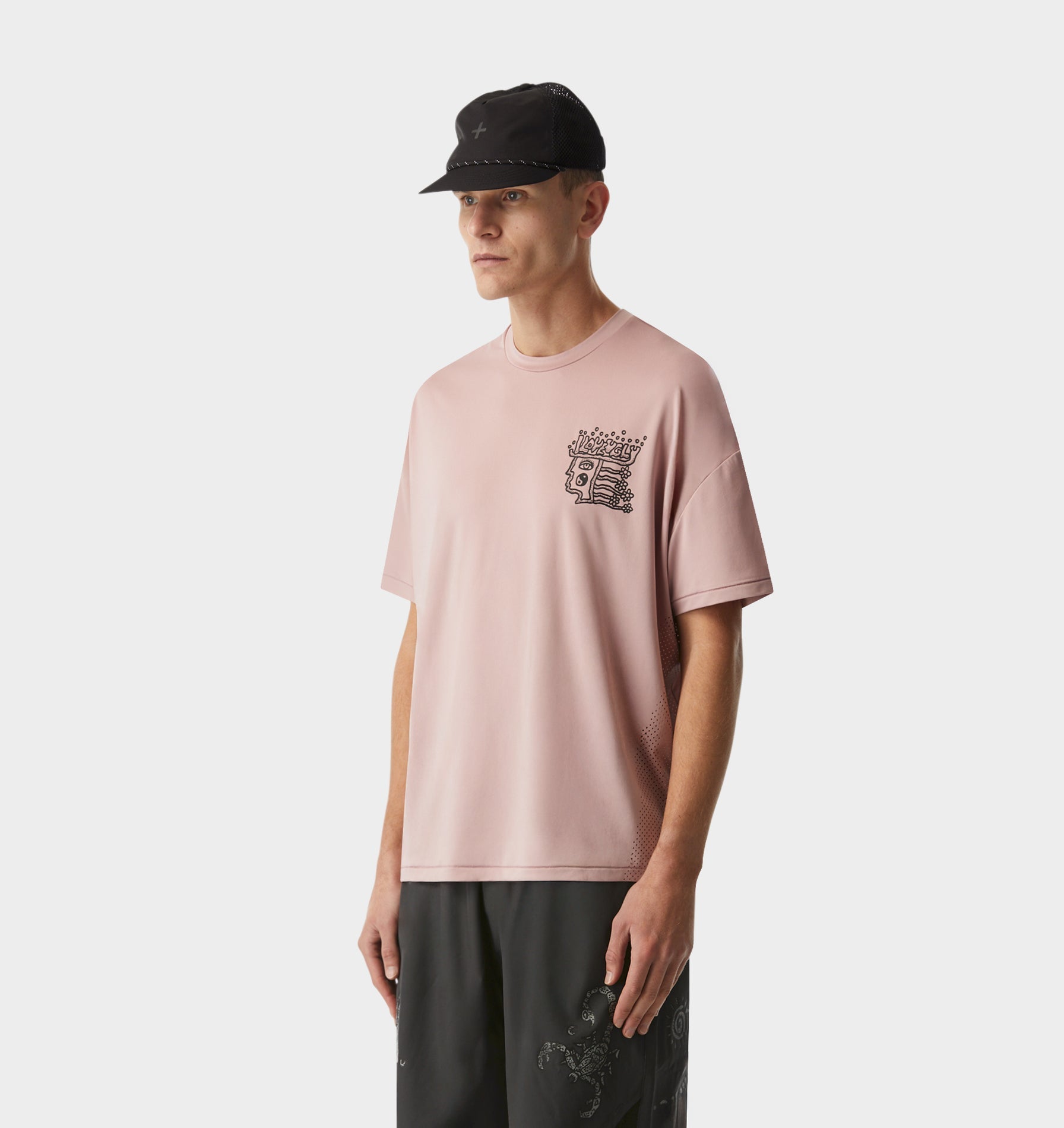 Rebelyuth Active Crop Tee - Dusky Pink