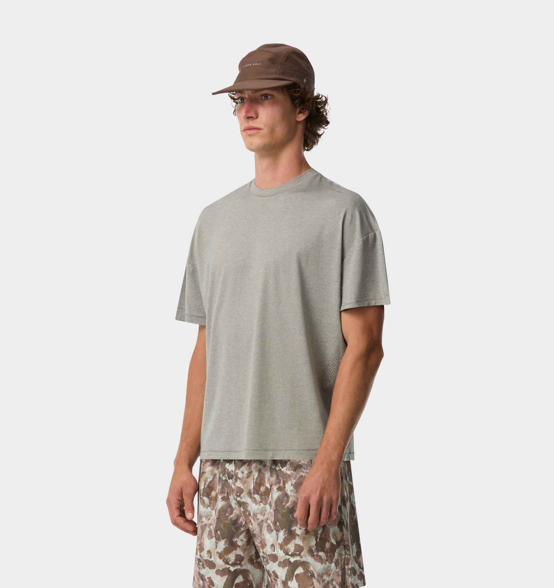 Active Crop Tee - Grey Marl