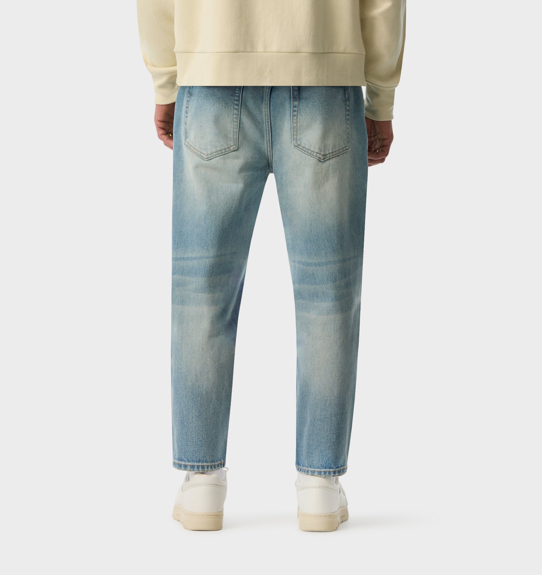 Distressed Cropped 90s Denim - Vintage Blue