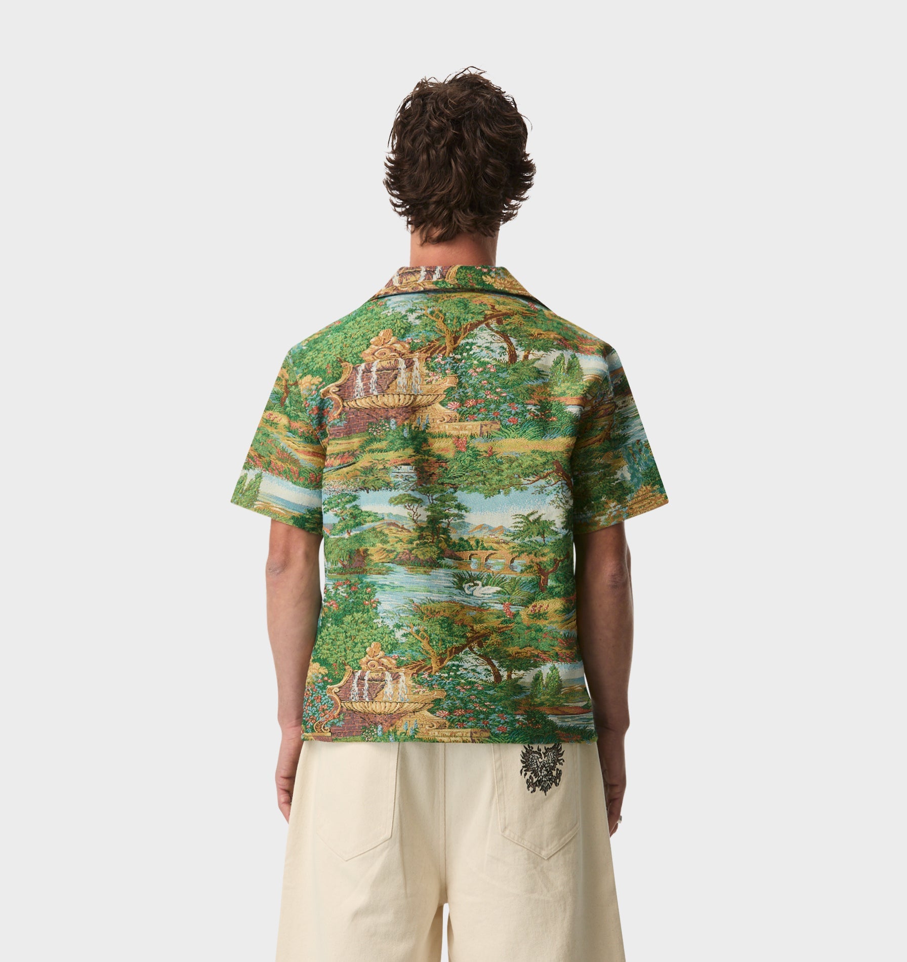 Cuban Collar SS Shirt - Orchard