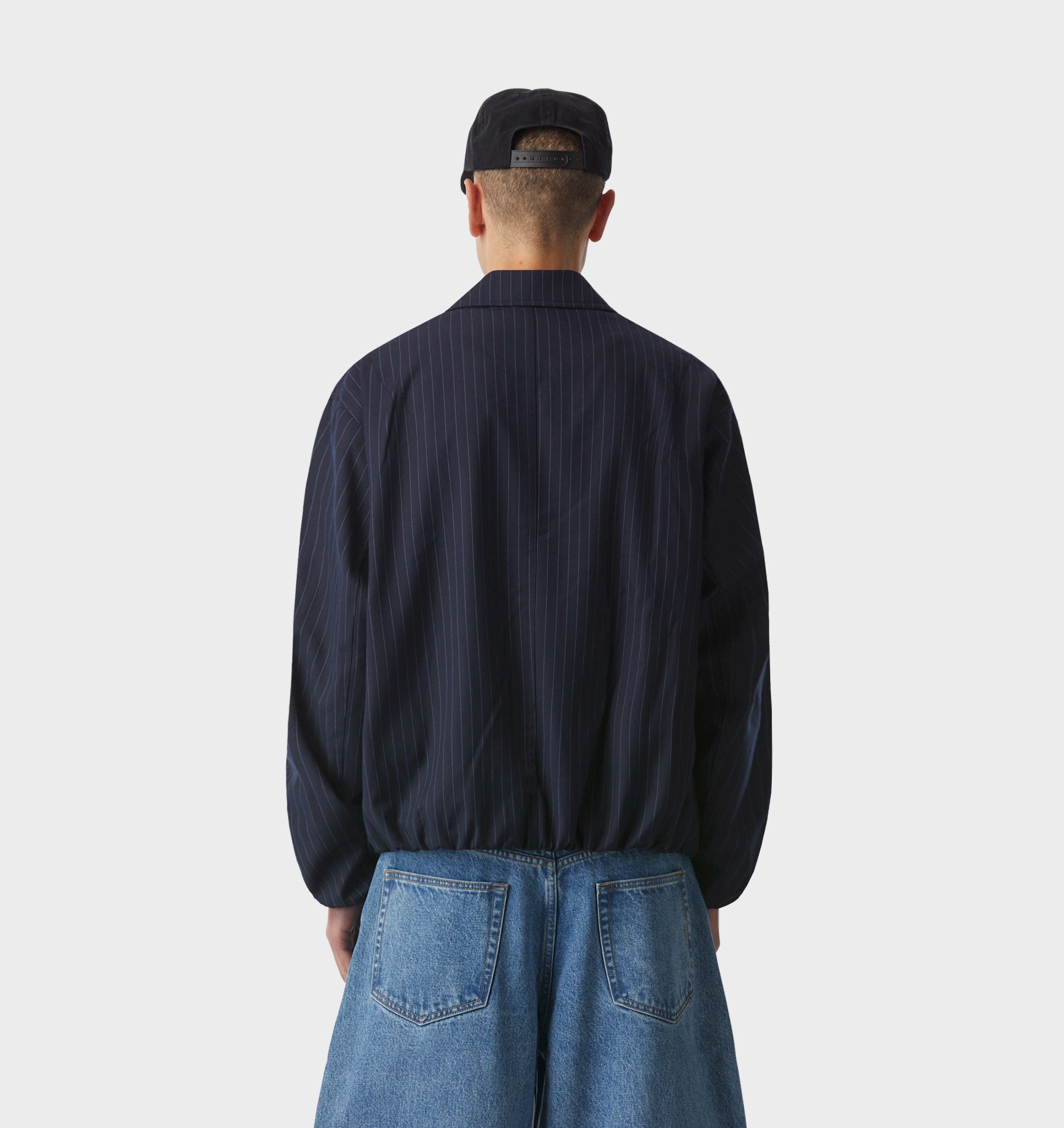 Alfie Jacket - Blue Pinstripe