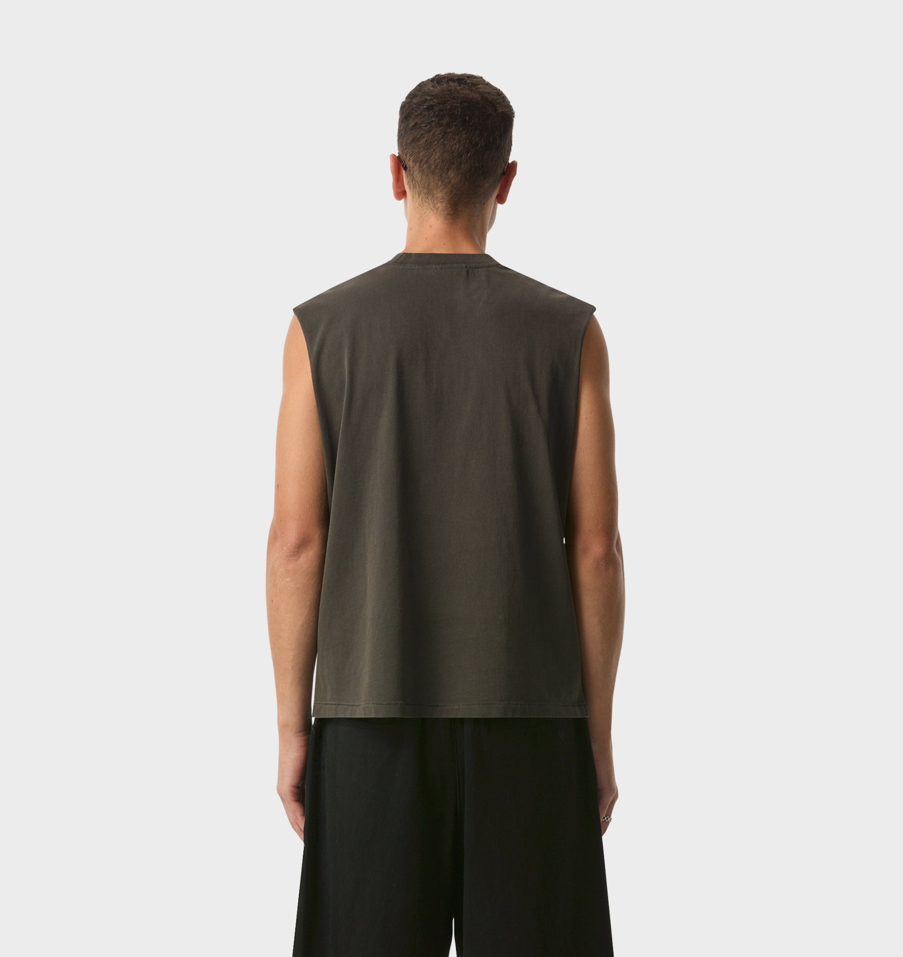 Amour Crop Tank - Washed Black