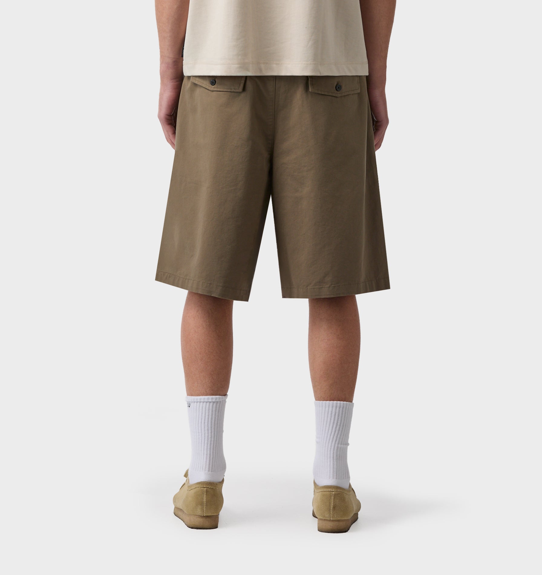 Wide Pleat Short - Mushroom