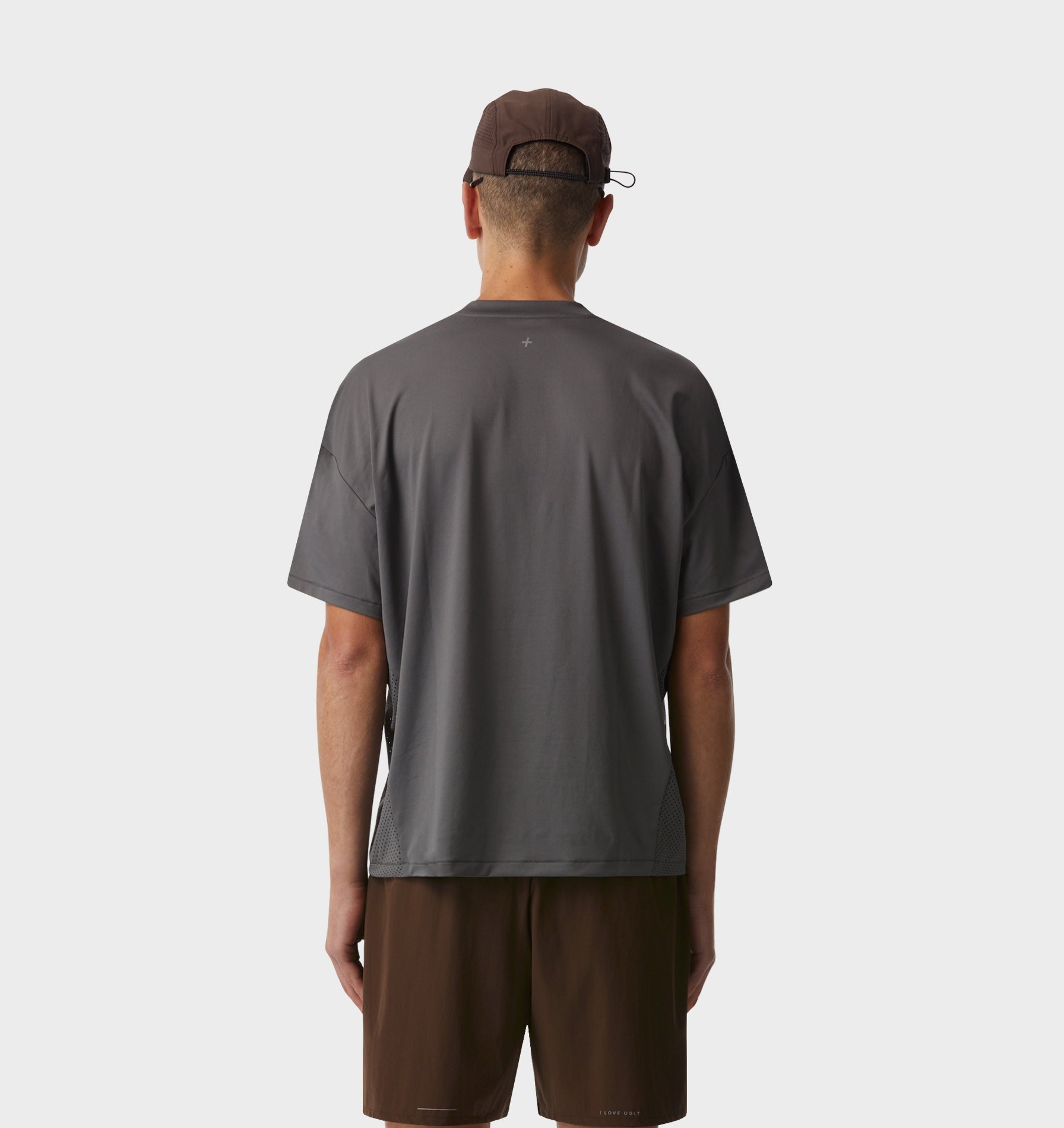 Active Crop Tee - Cobblestone