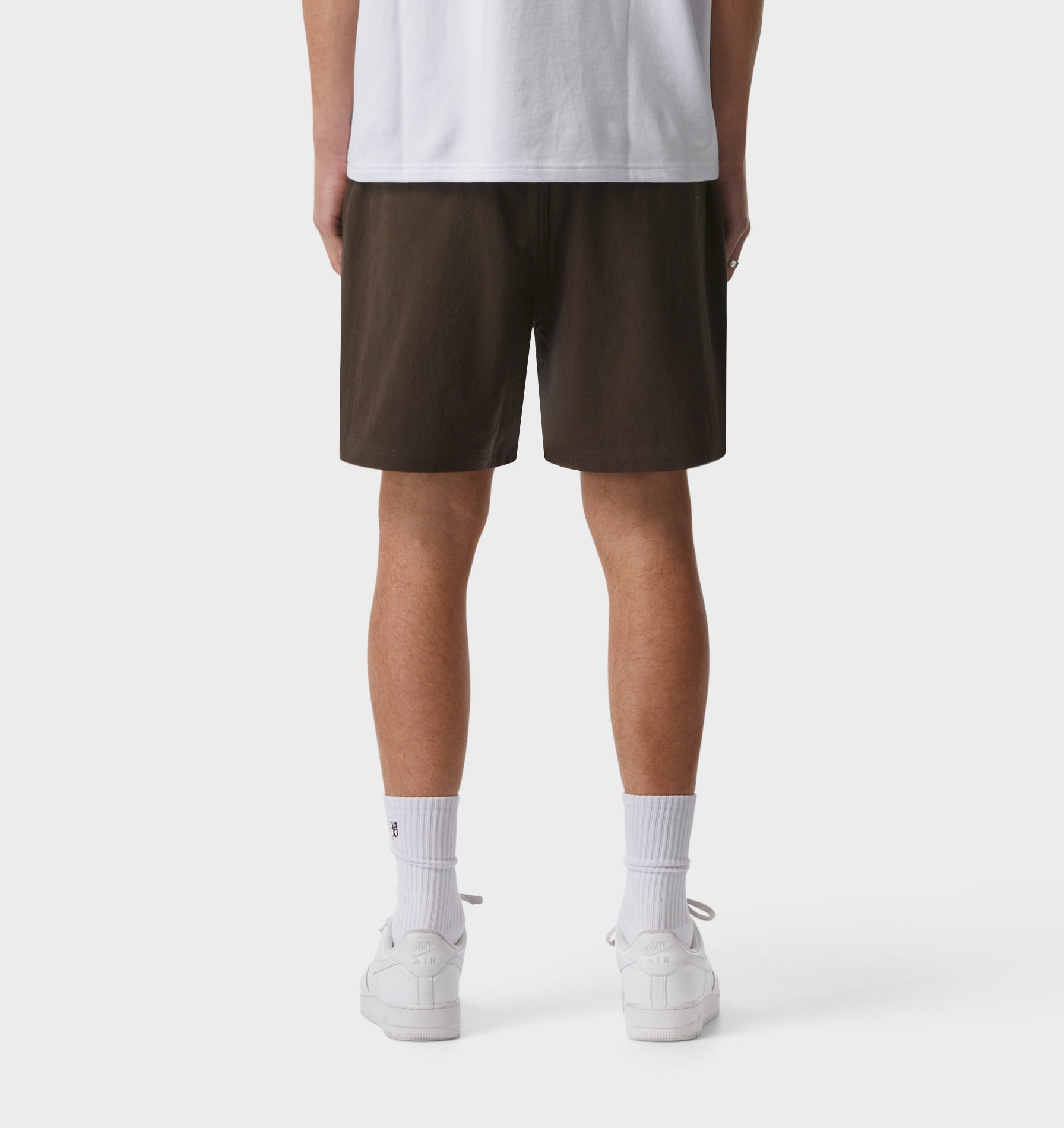 Linen Michael Pleat Short - Espresso
