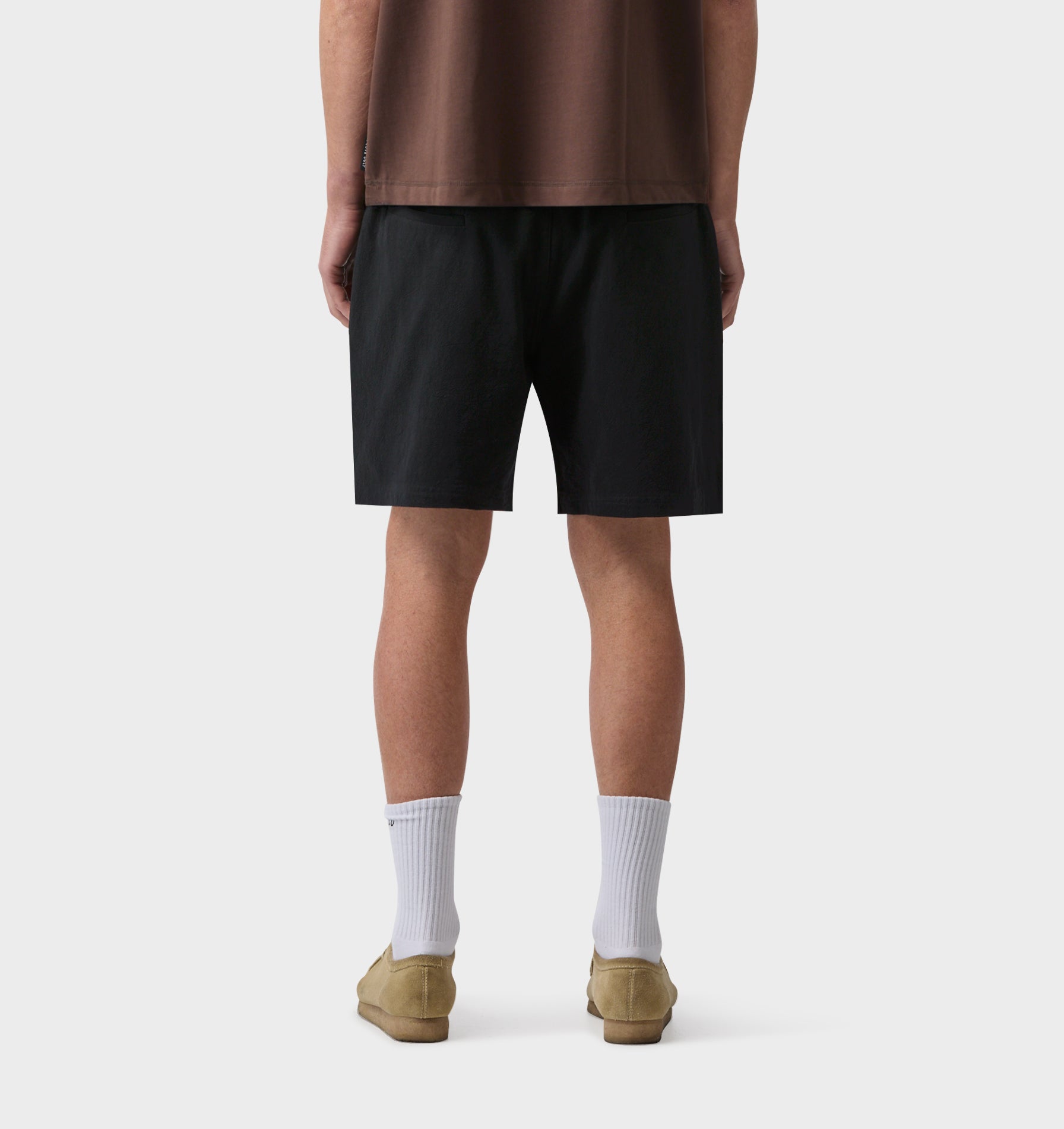Linen Michael Pleat Short in Black | I Love Ugly US