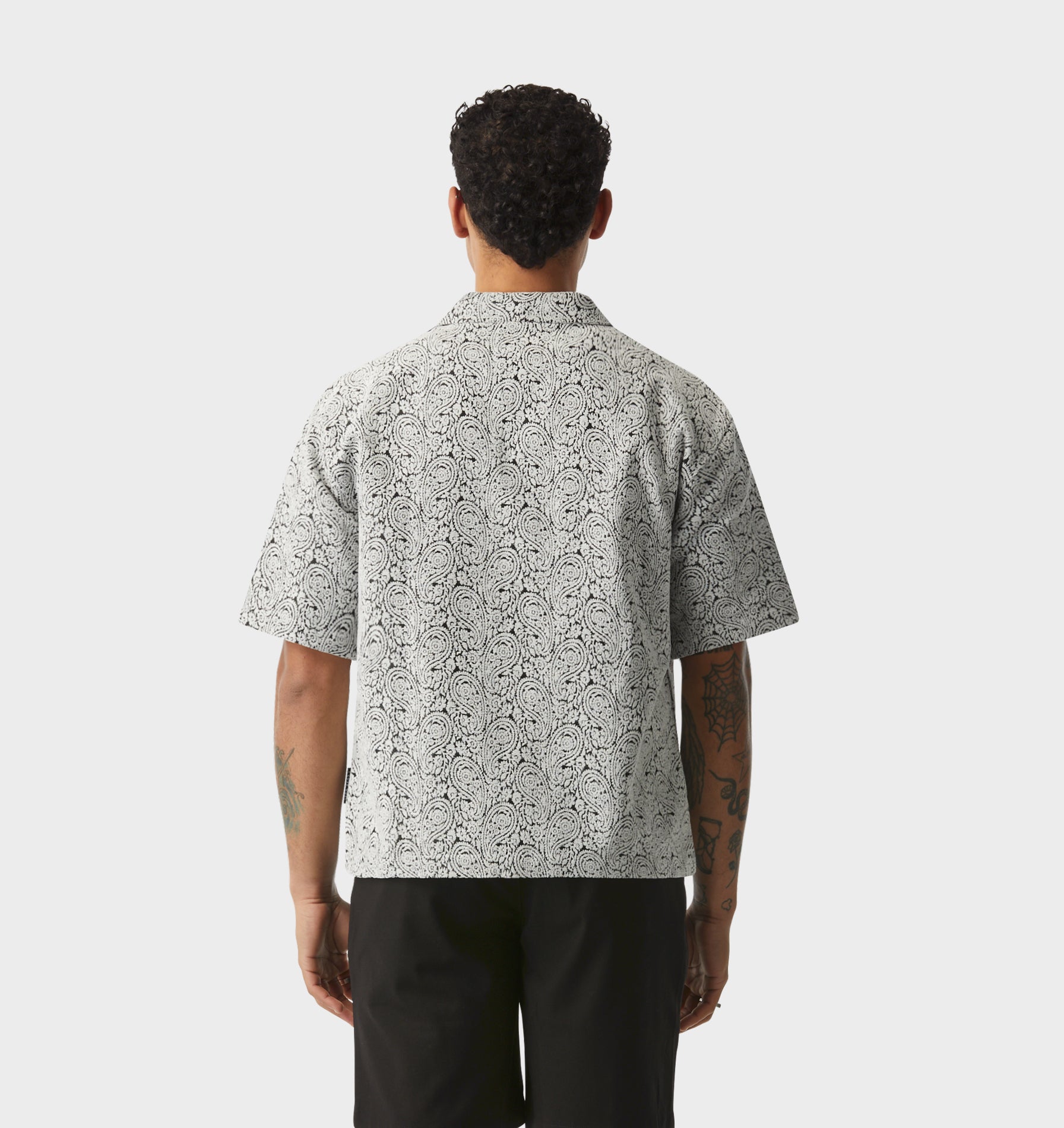 Box Cuban Collar SS Shirt - Paisley