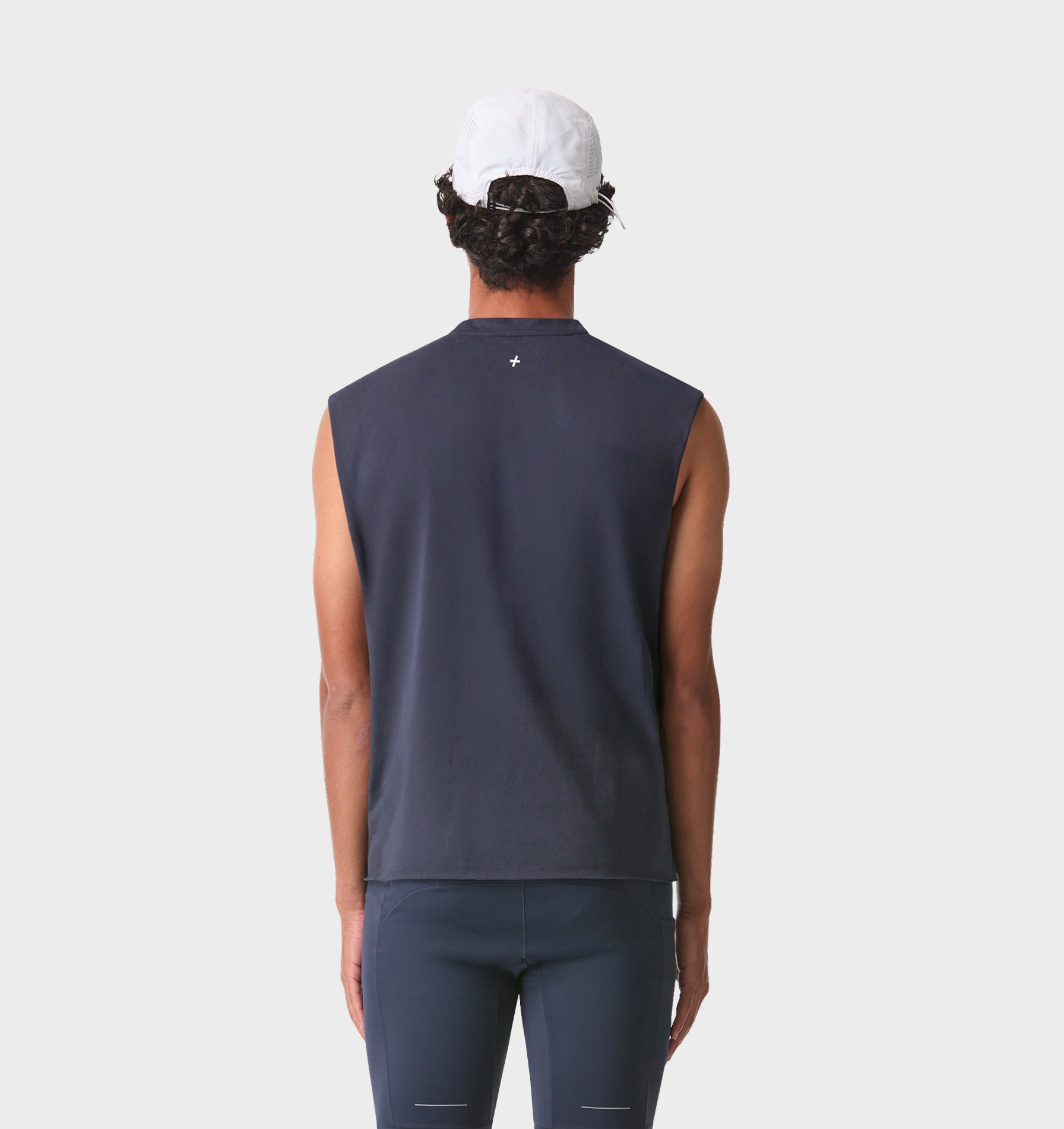 Track Club Crop Tank - Washed Navy
