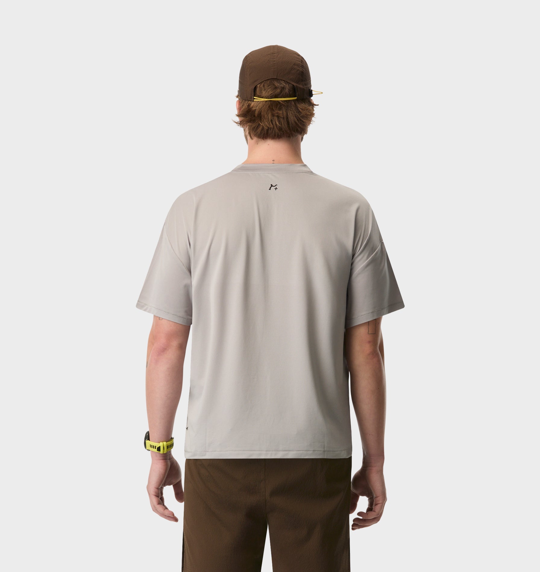 GR X ILU Active Crop Tee - Light Grey