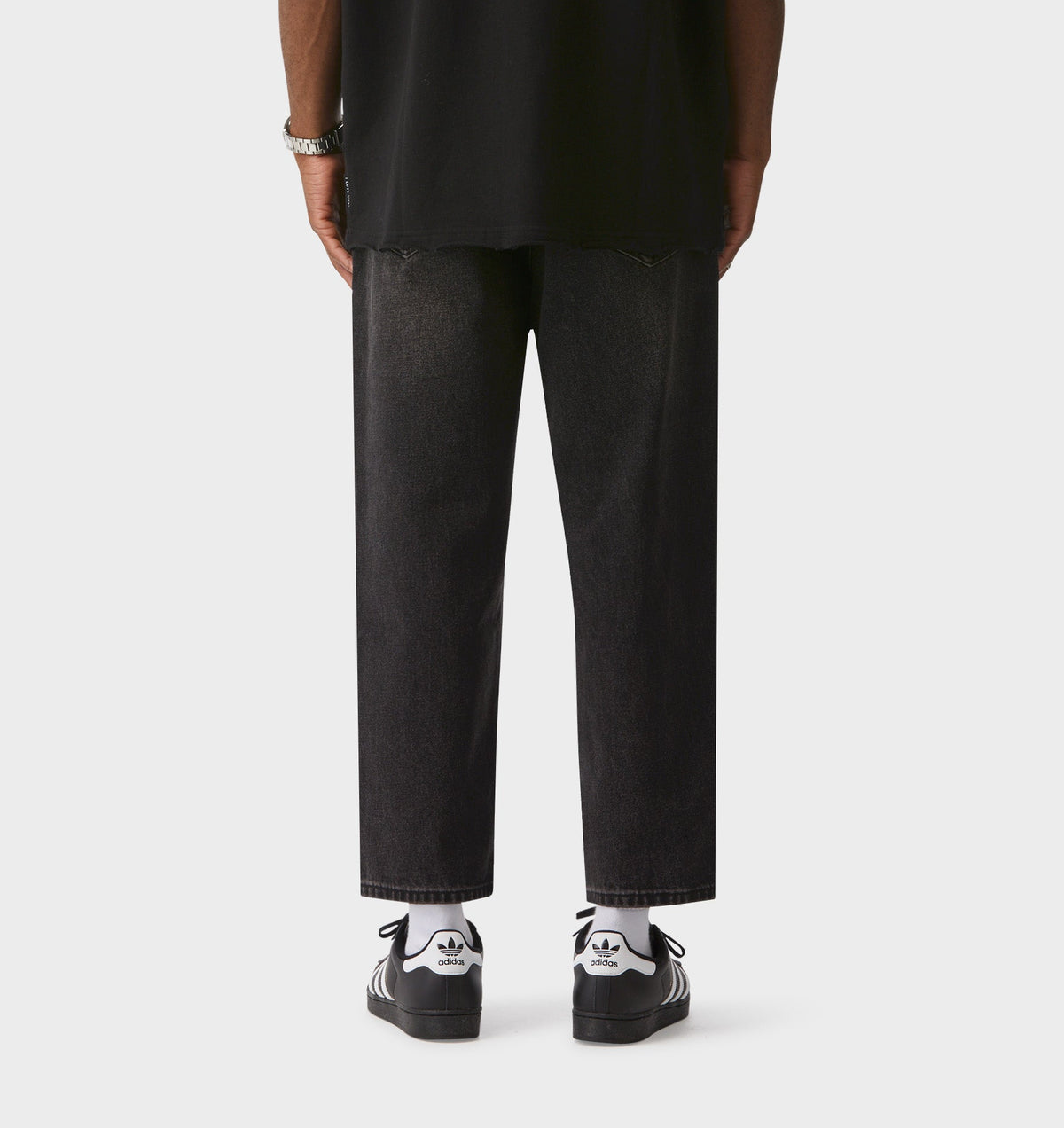 Samson Cropped Denim - Washed Black
