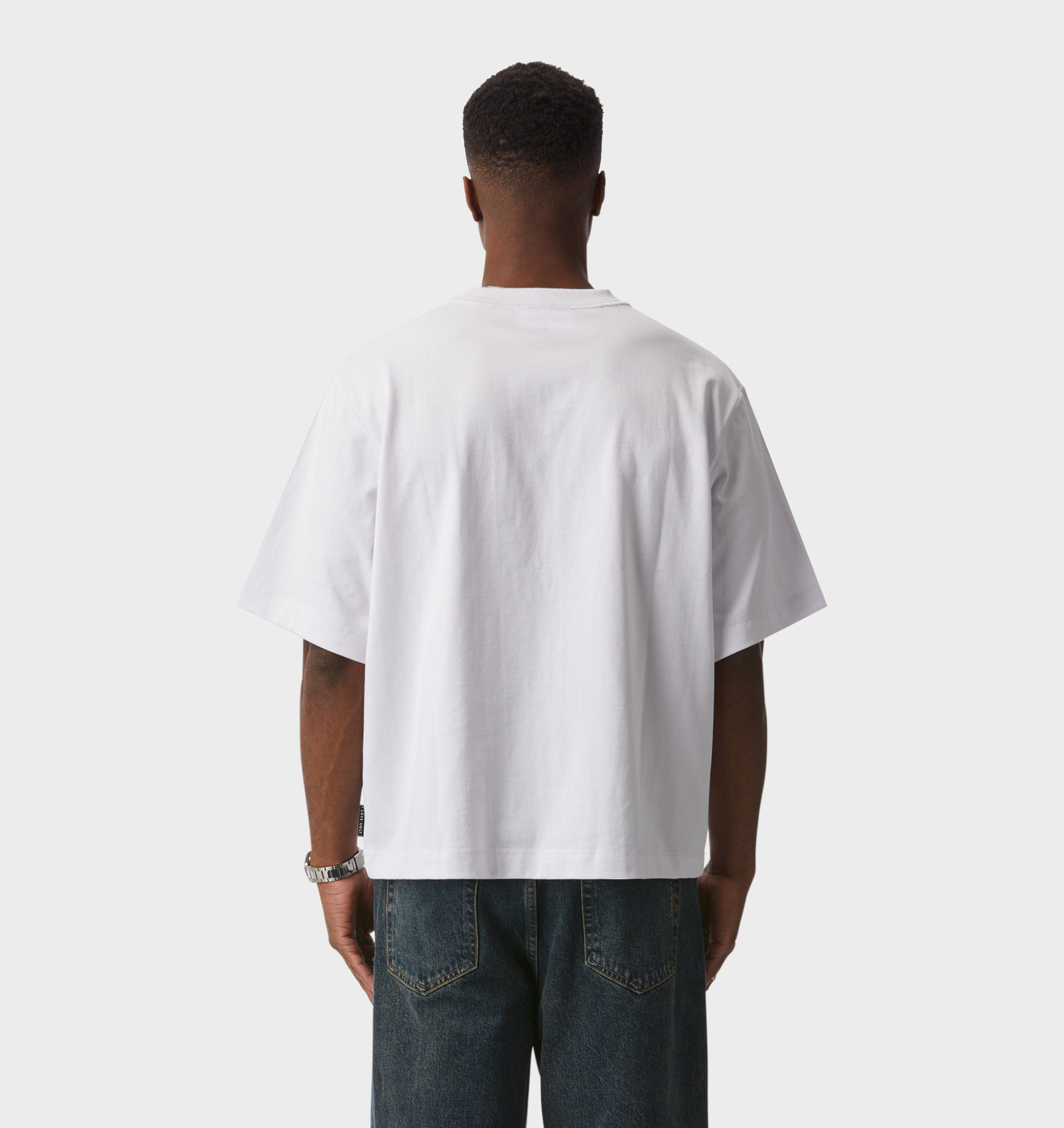 Crop Box Tee - White