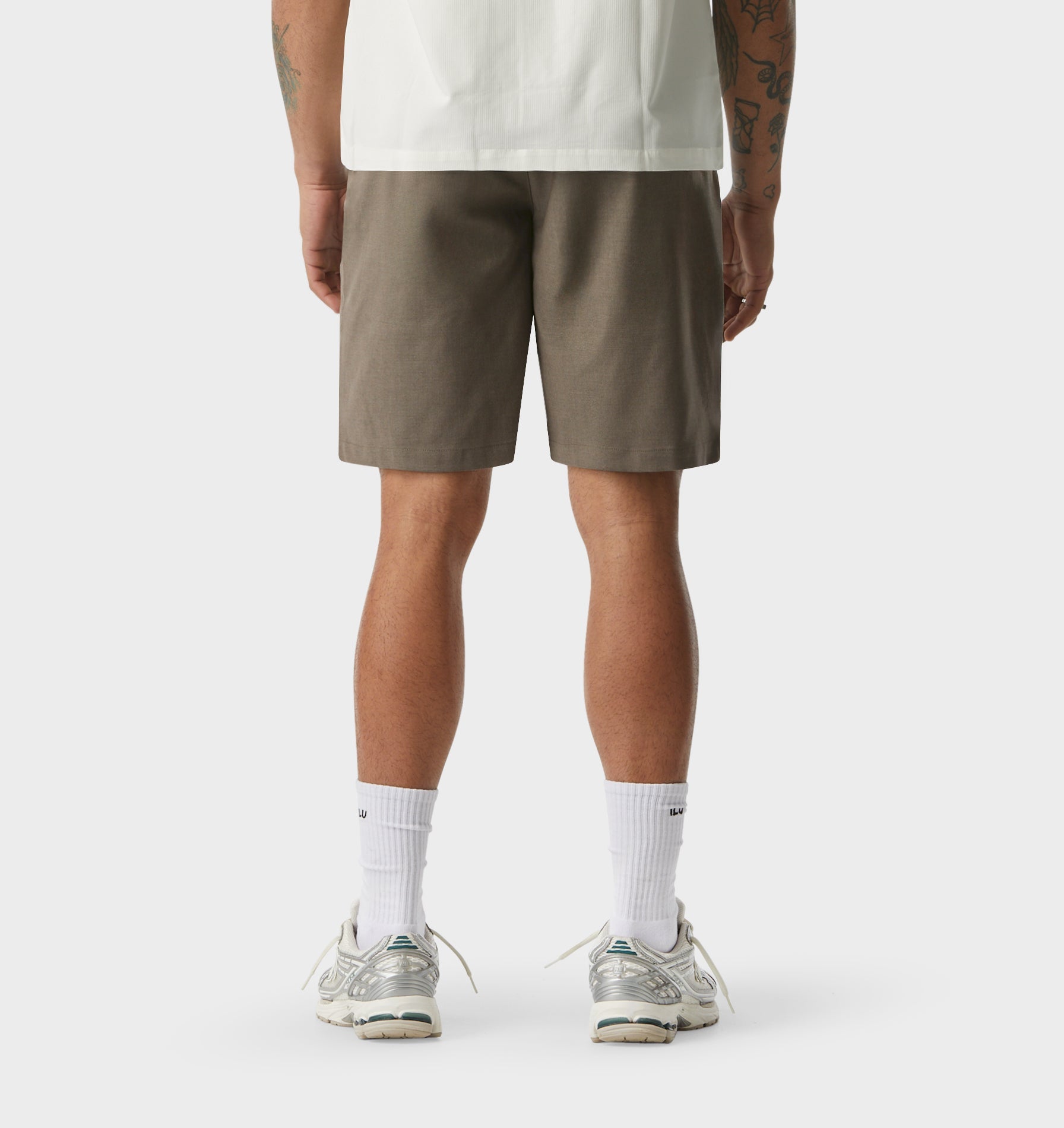 Quincy Pleated Short - Mushroom