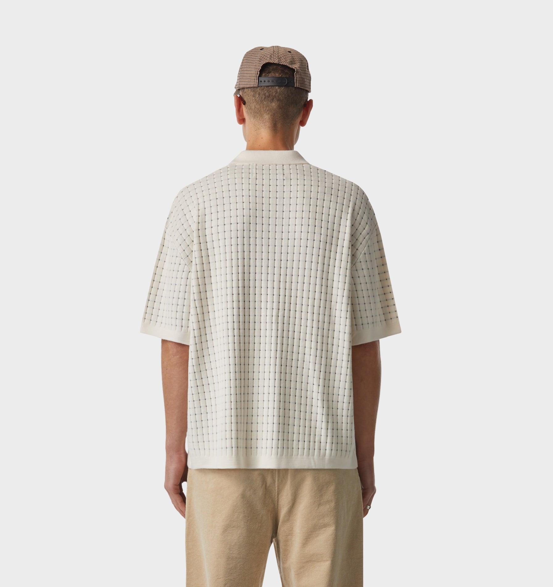Box Knit Polo - Off White