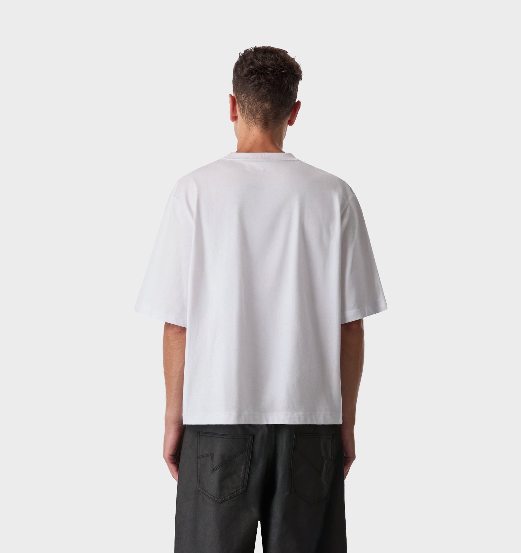Crop Box Tee - White