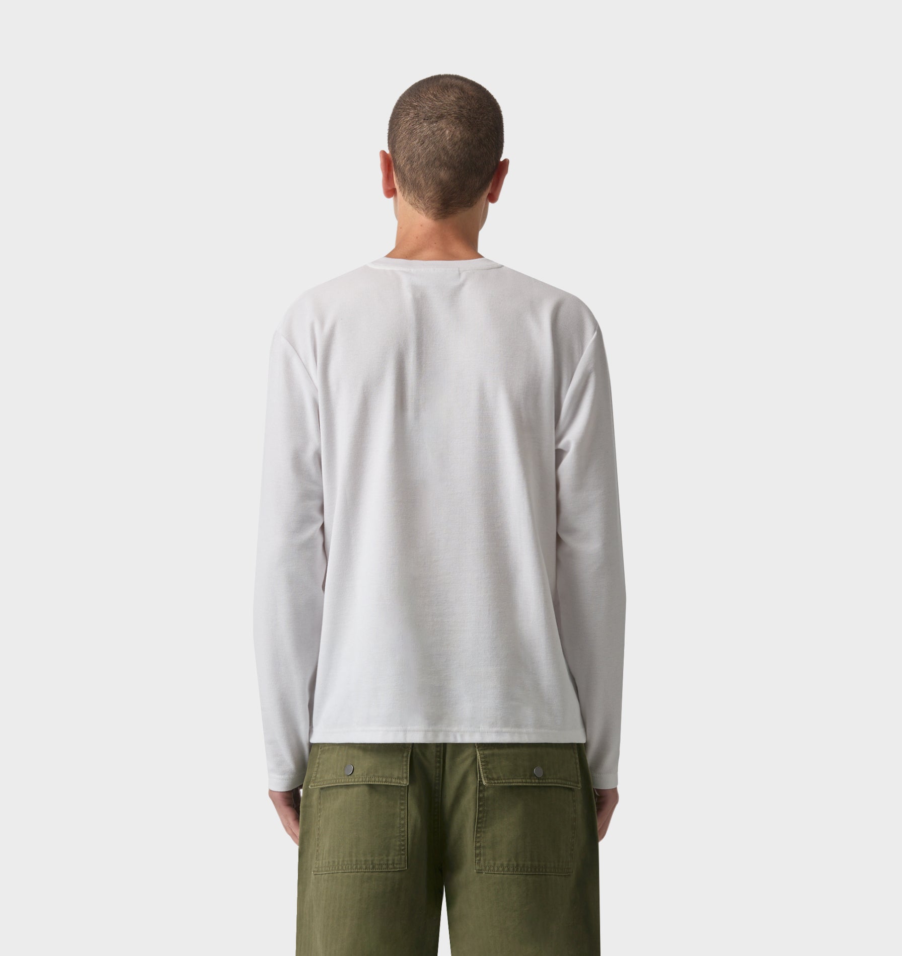 Henley L/S Tee - White