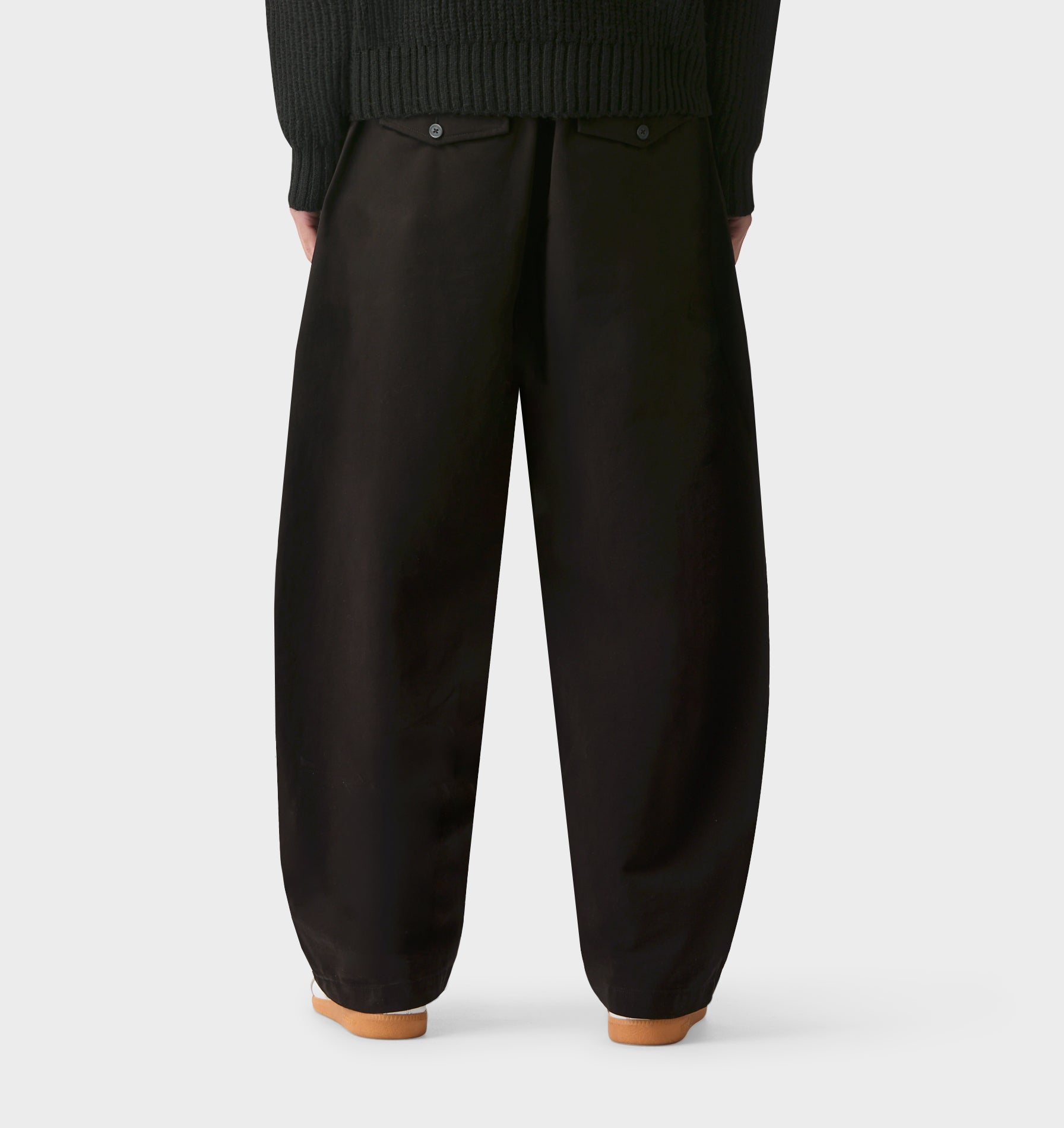 Box Pleat Pant - Black