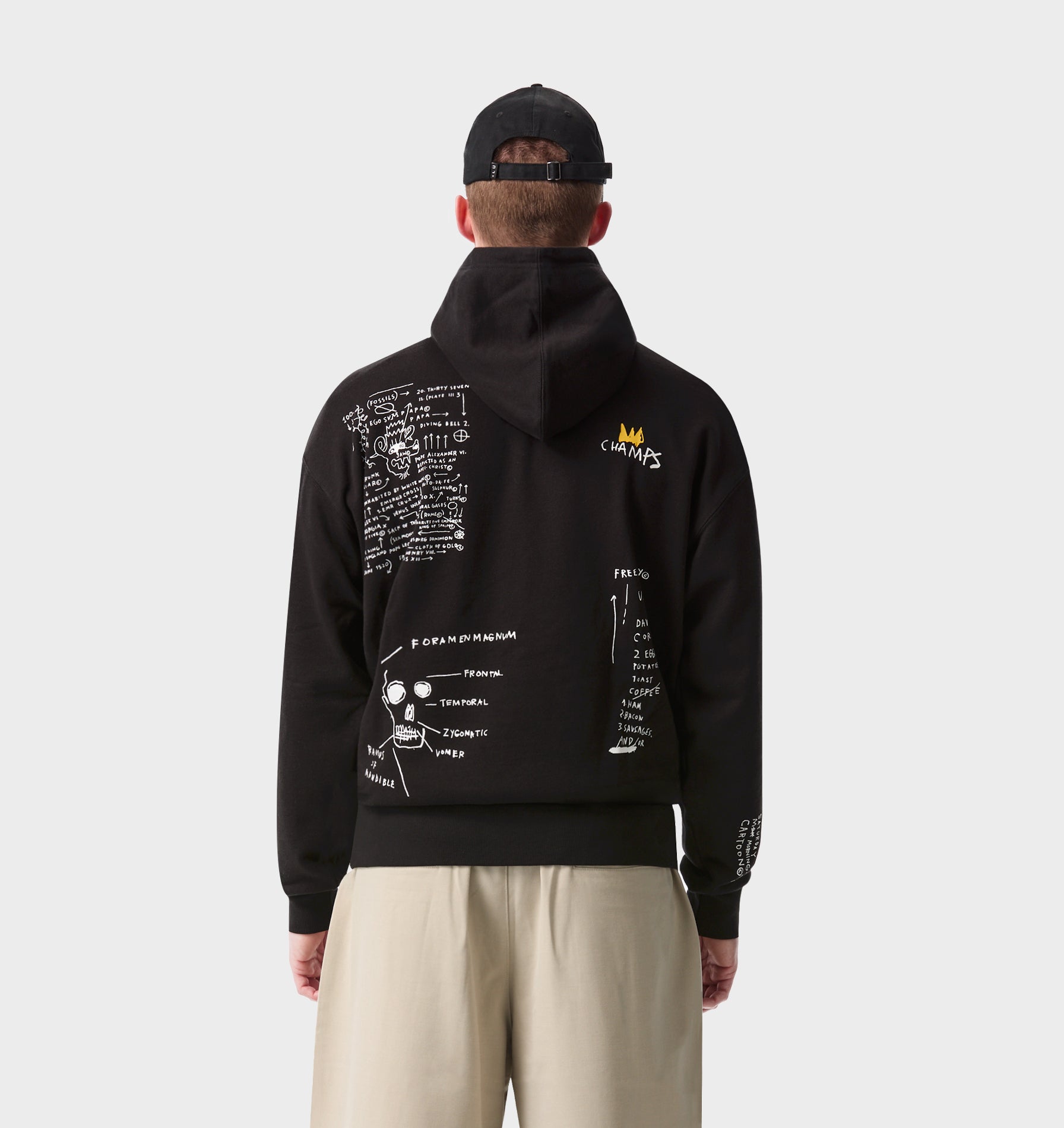 Basquiat Scribble Box Hood 2.0 - Black