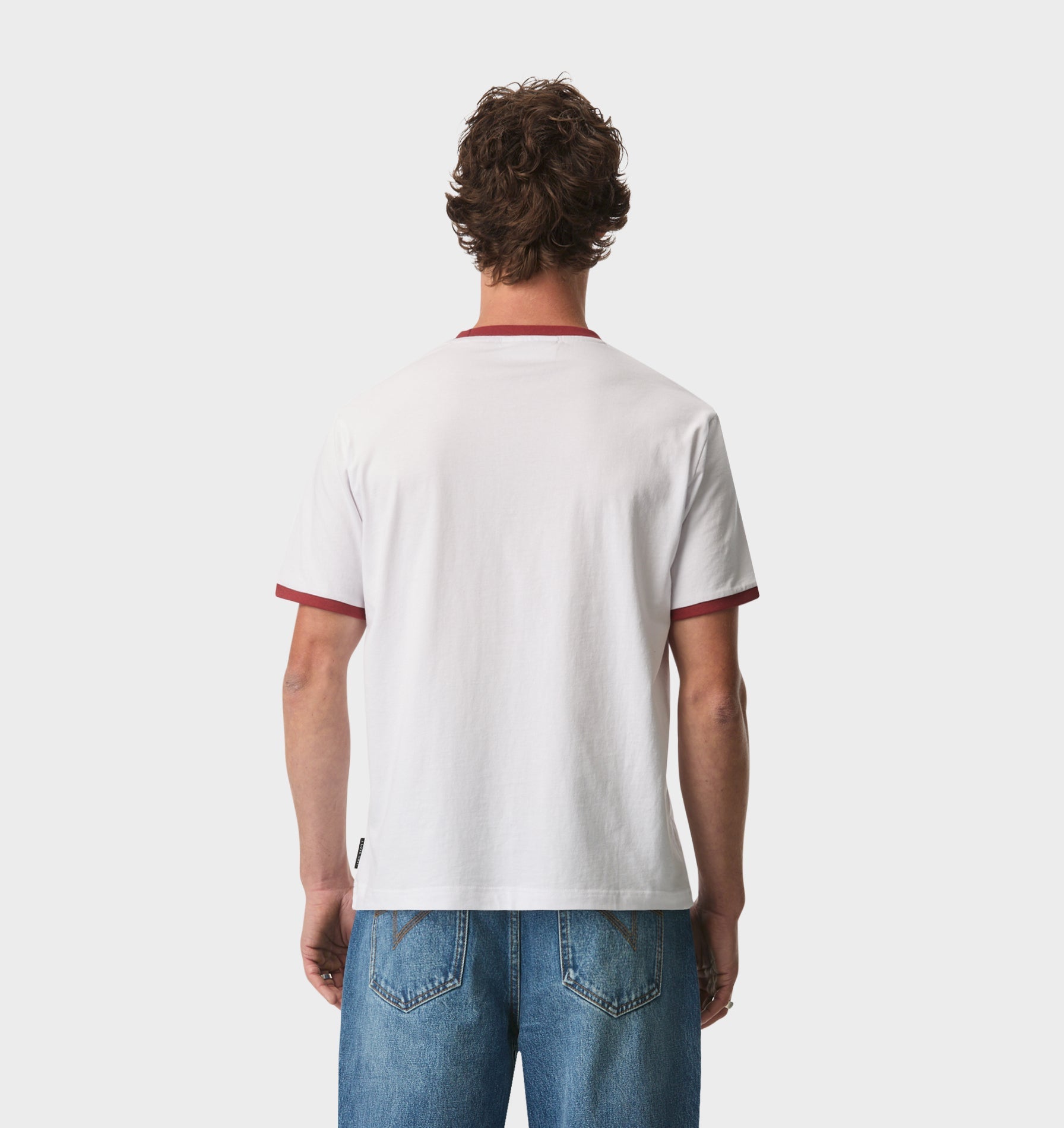 Patch Ringer Tee - White/Red