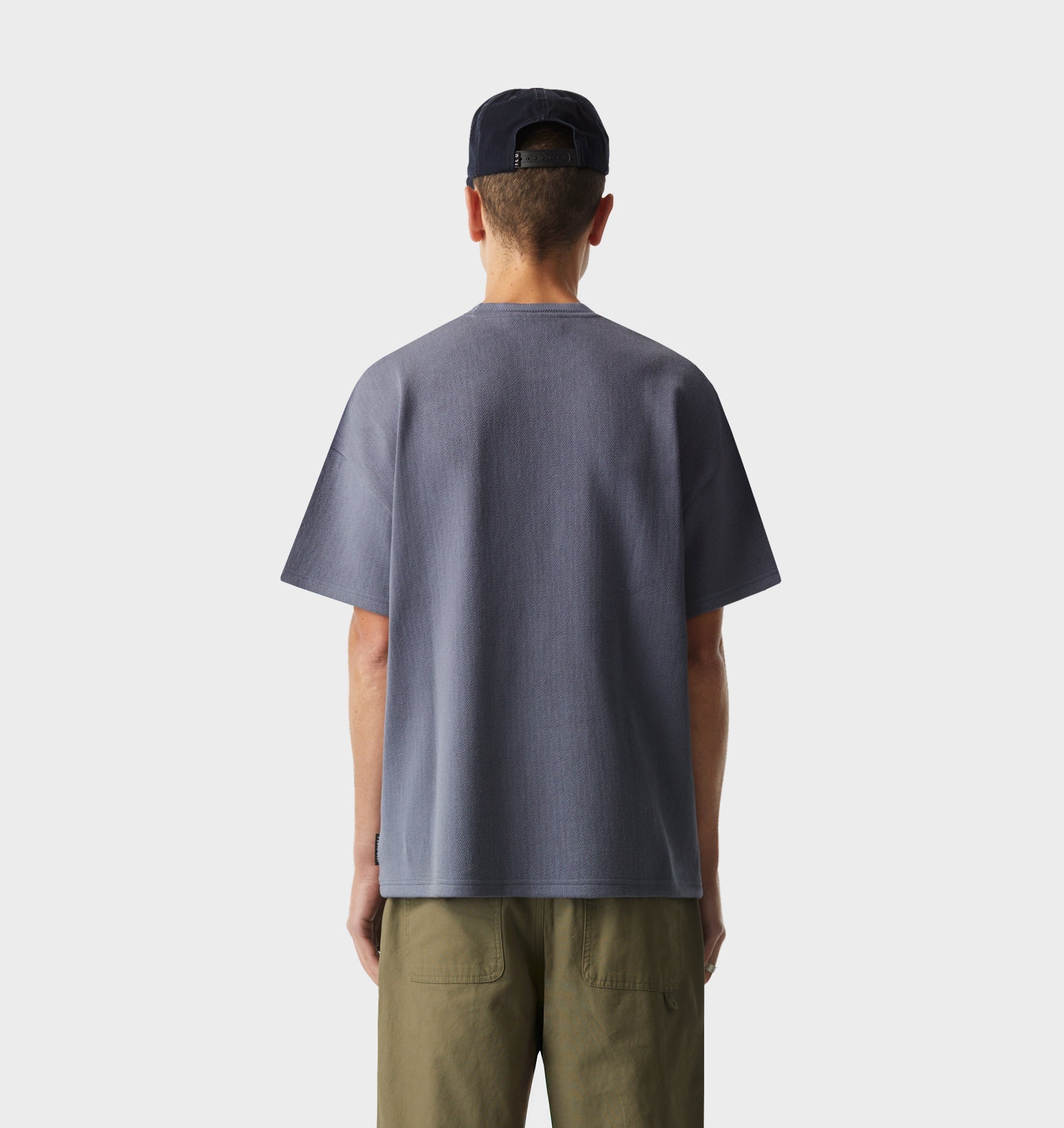 Herringbone Lewi Tee - Fog Blue