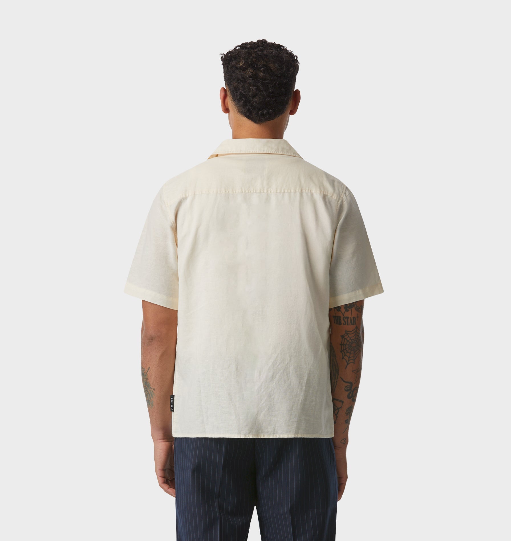 Linen Cuban Collar SS Shirt - Off White