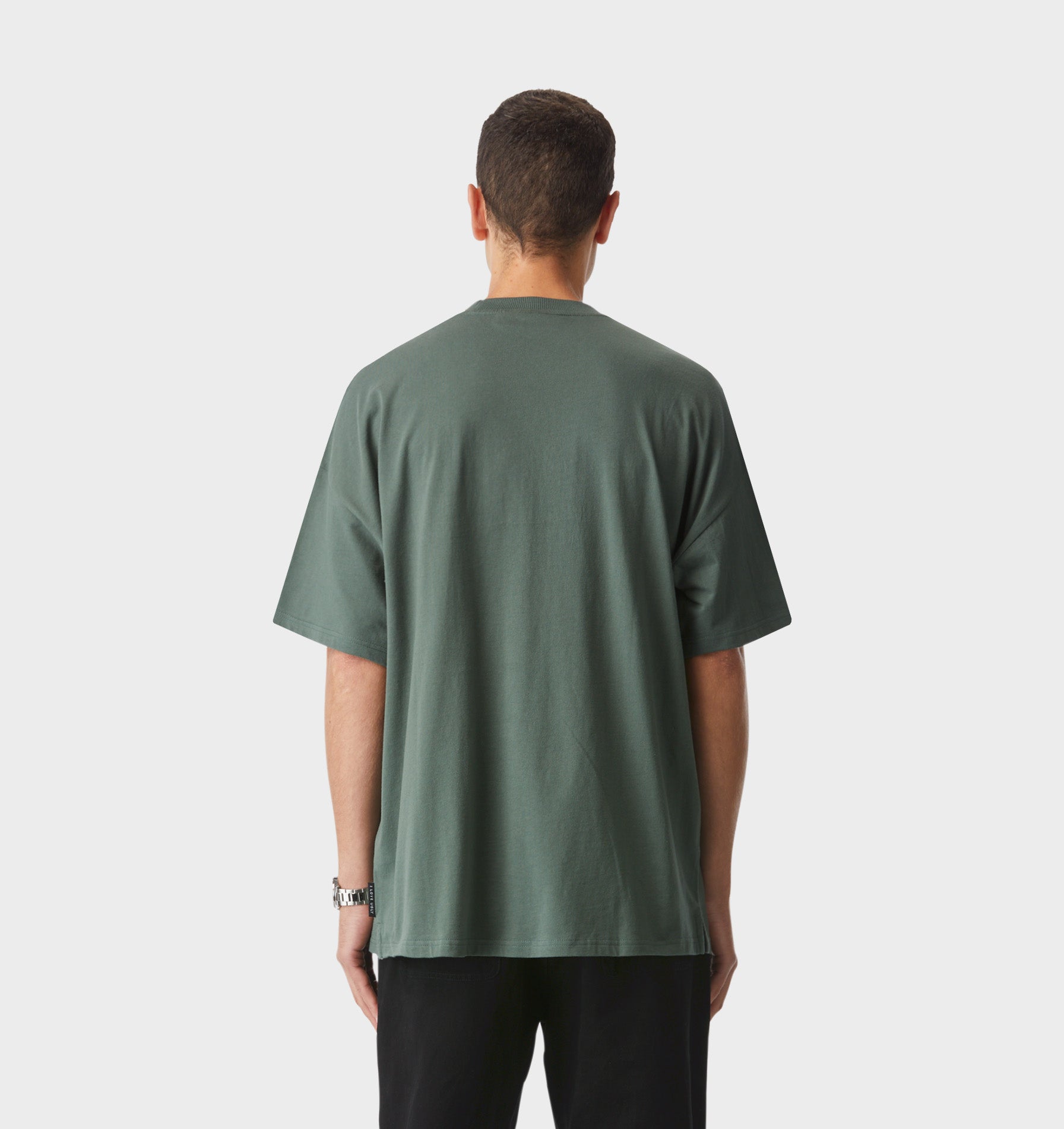 Box Tee - Smokey Green