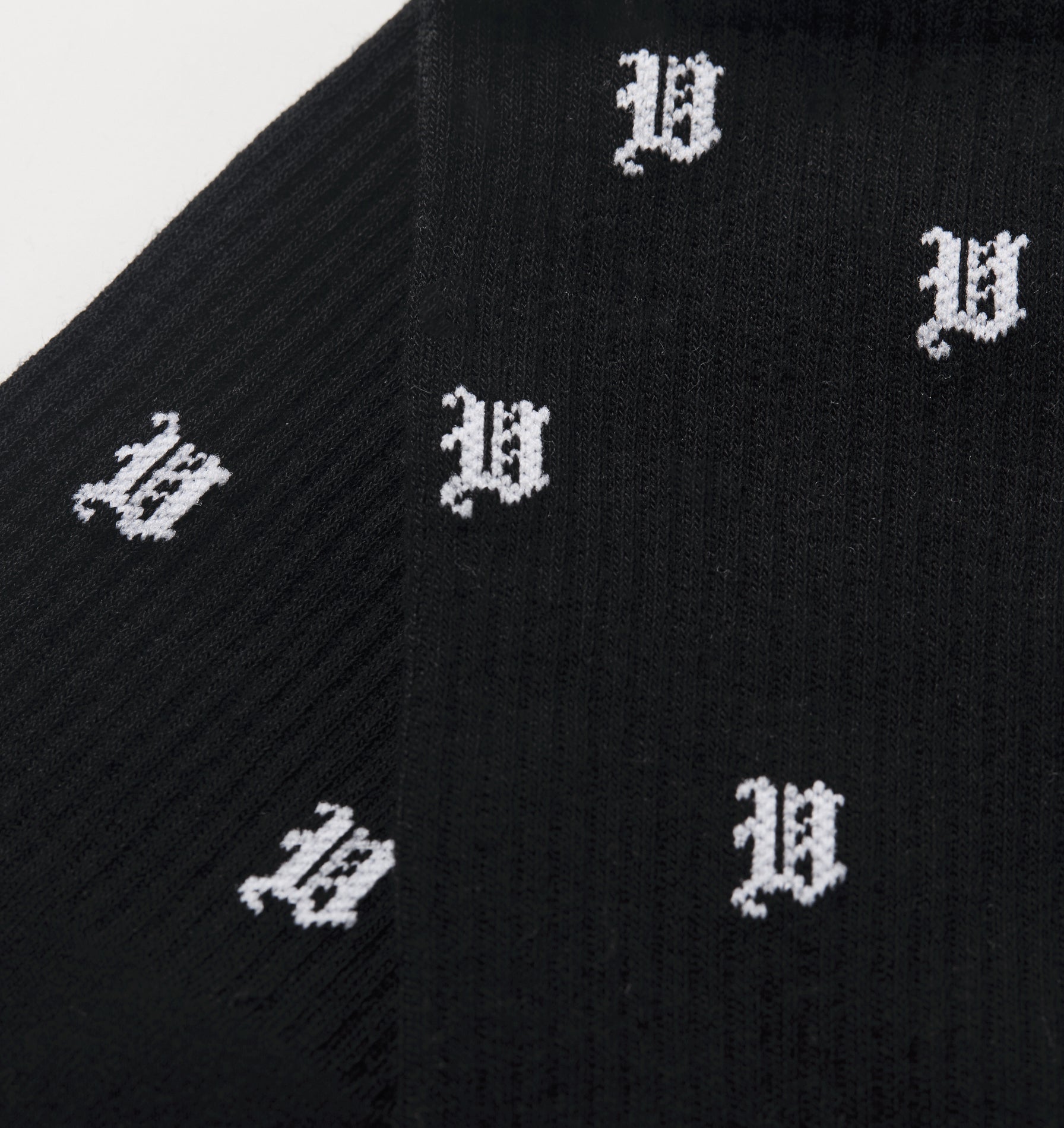 All Over 'U' Sock - Black