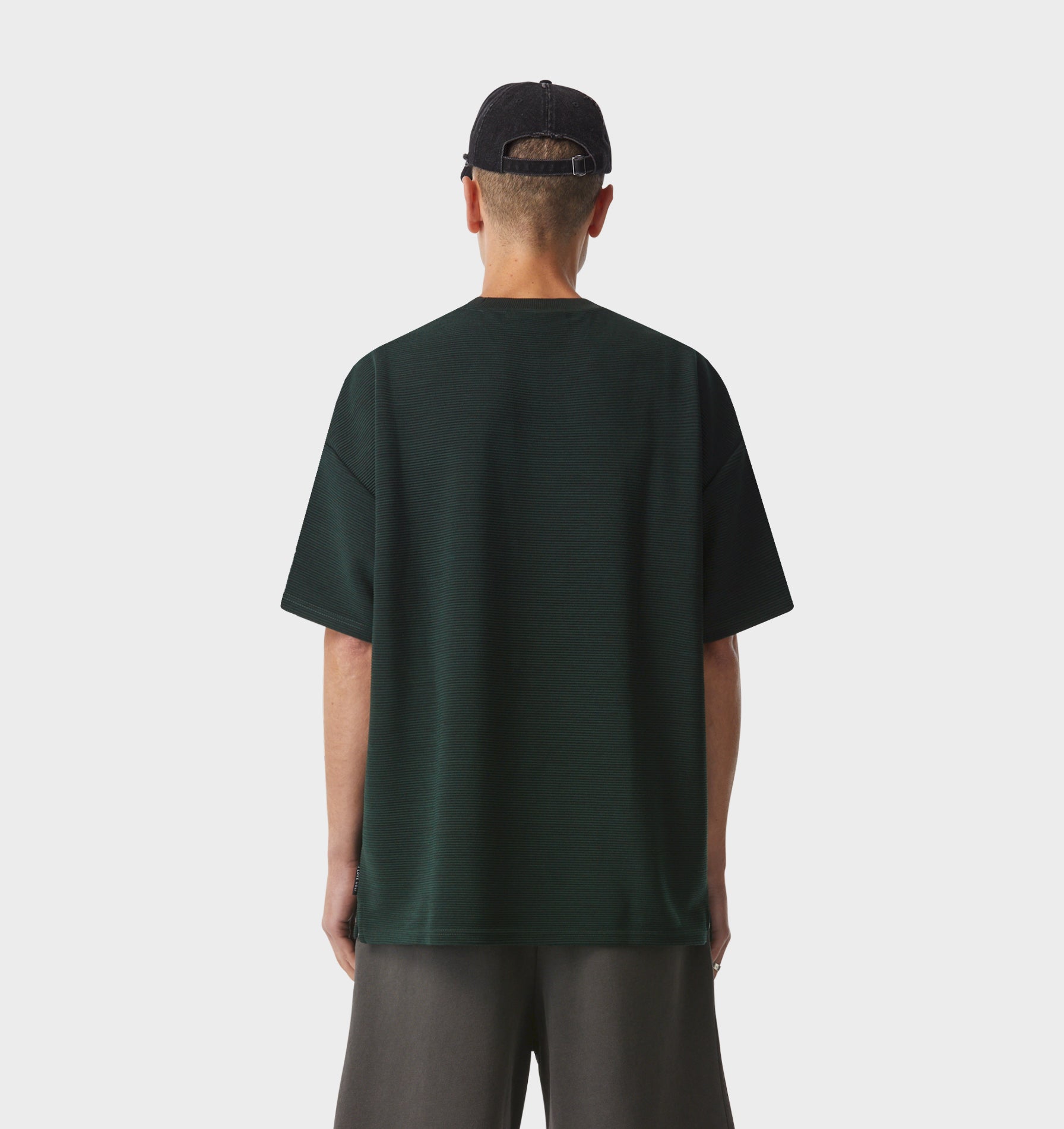 Ribbed Box Tee - Forest