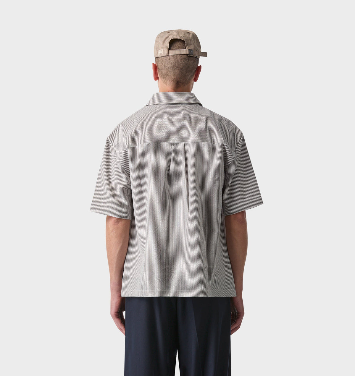 Dawson SS Shirt - White/Black Stripe