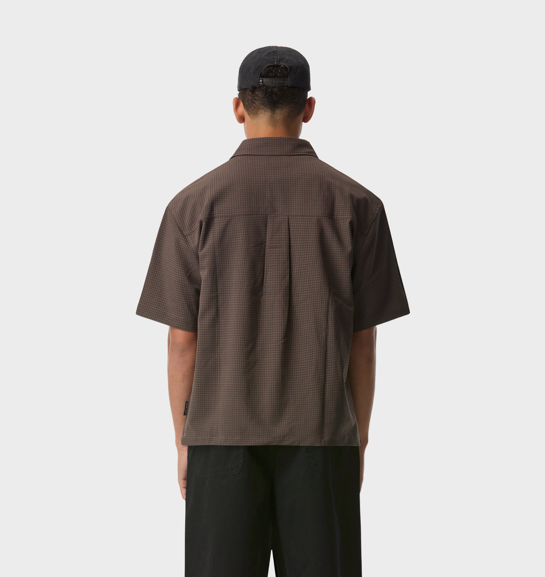 Dawson Boxy SS Shirt - Brown Check