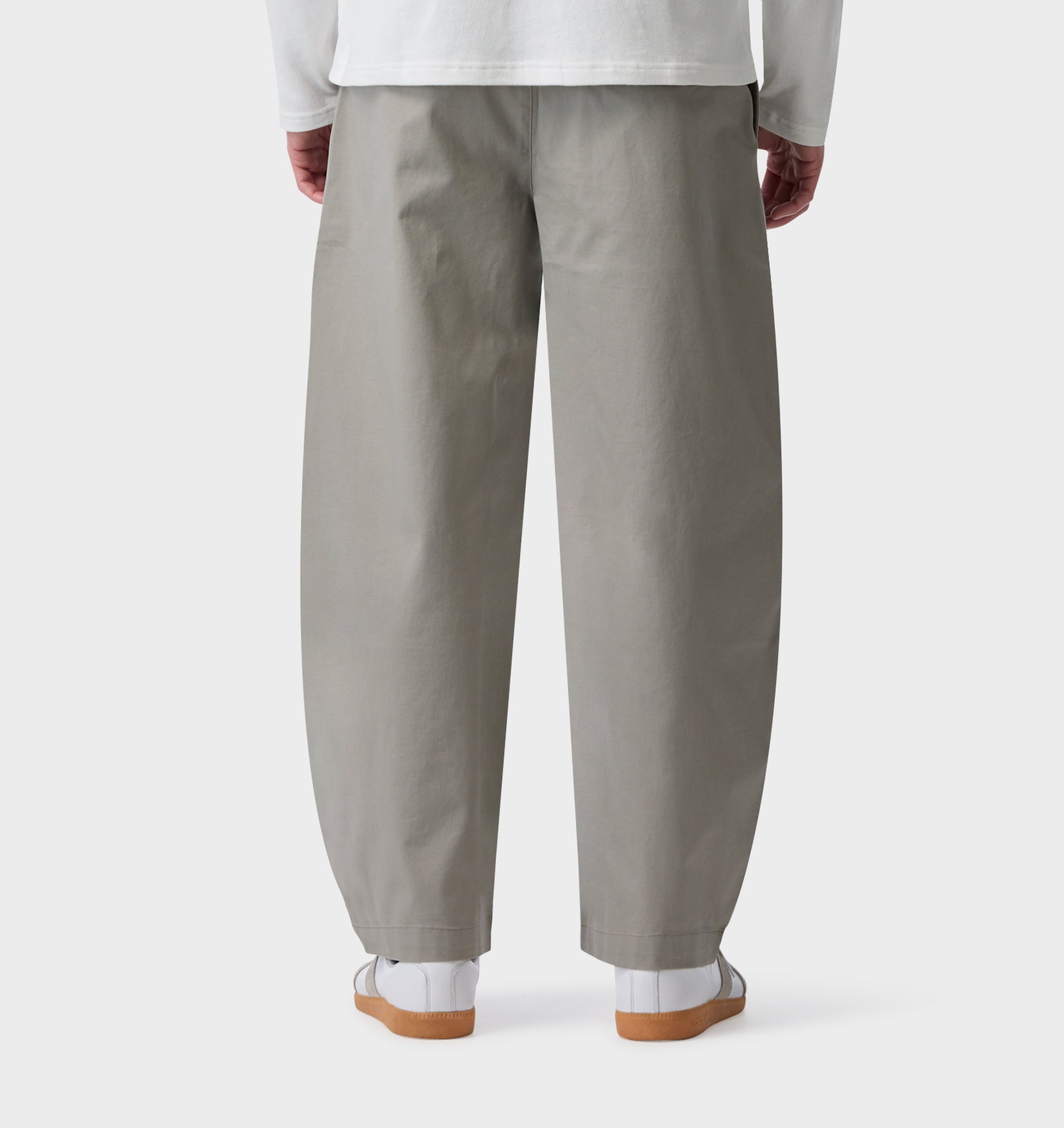Barrel Leg Pant - Light Grey