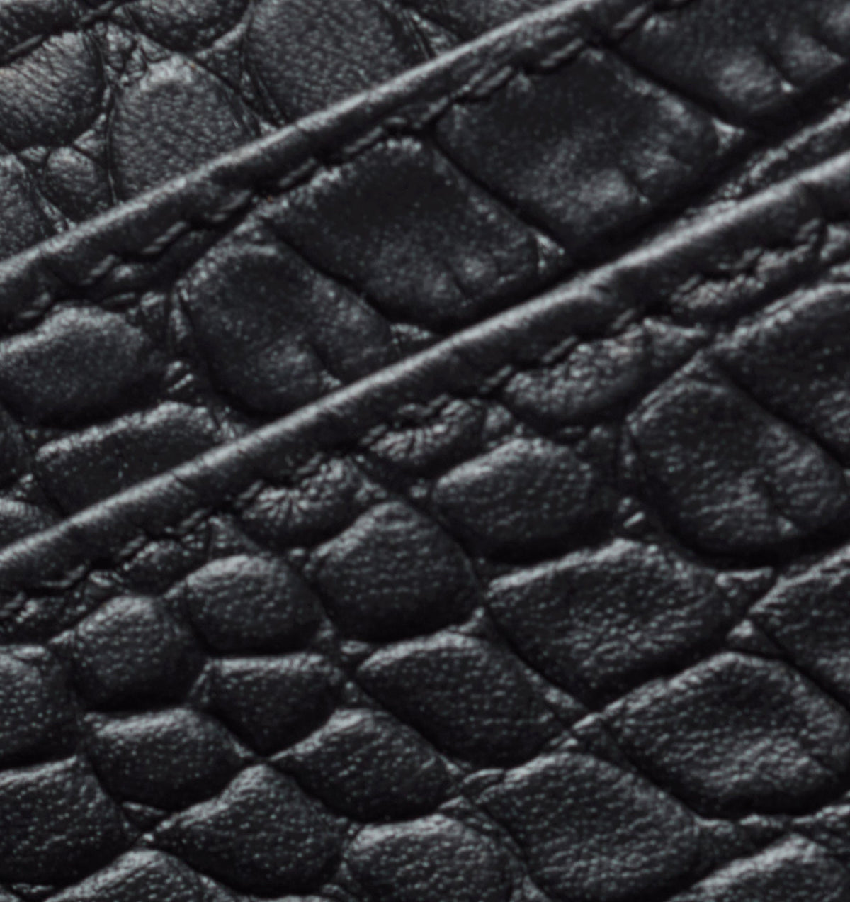 Kingsley Leather Card holder - Black Croc