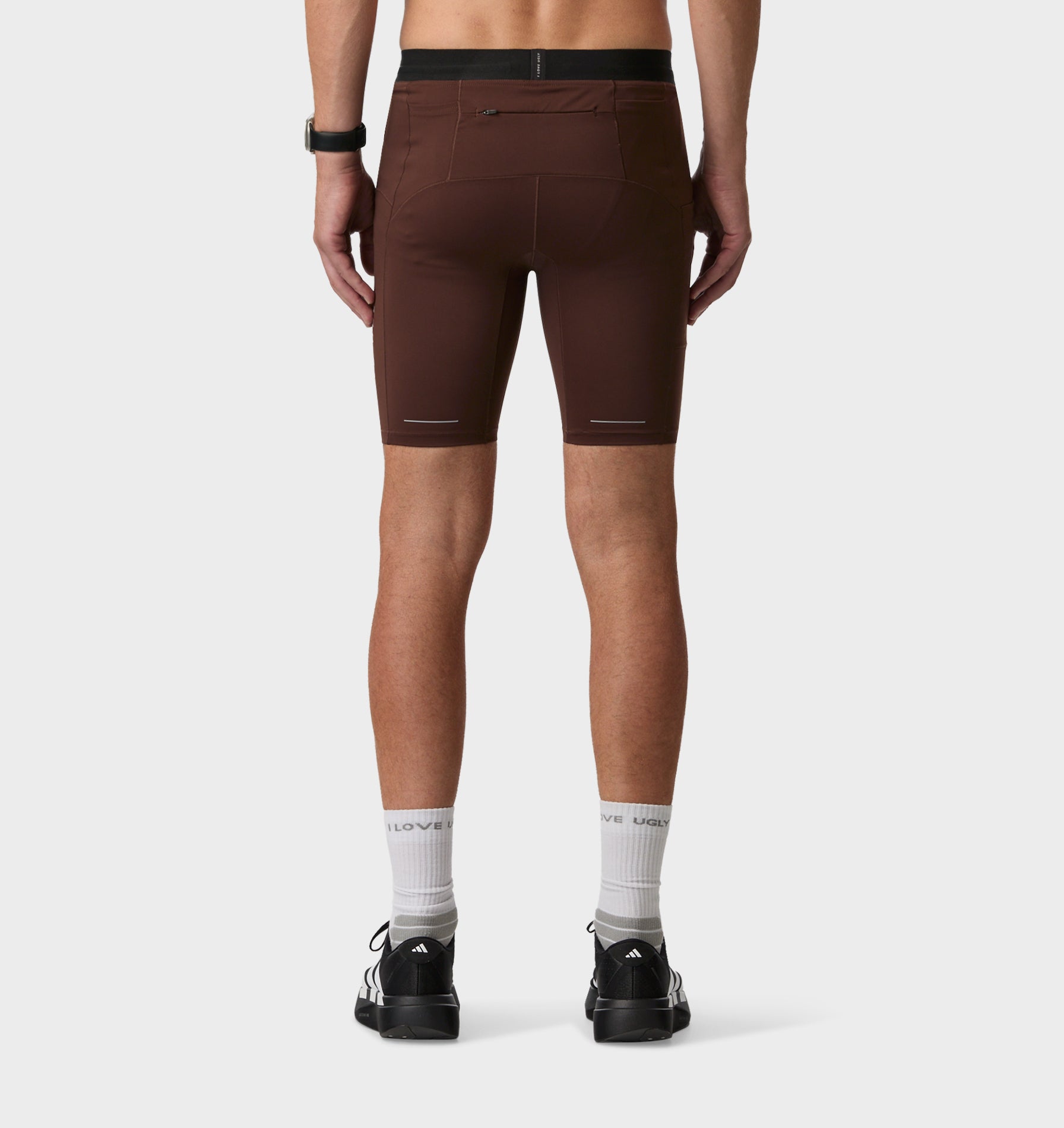 Leo Performance Lined Half Tight - Brown