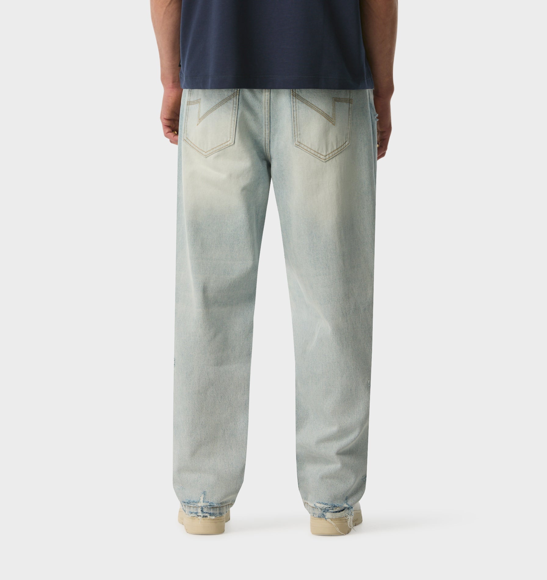 Distressed Edgar Denim - Light Vintage Blue