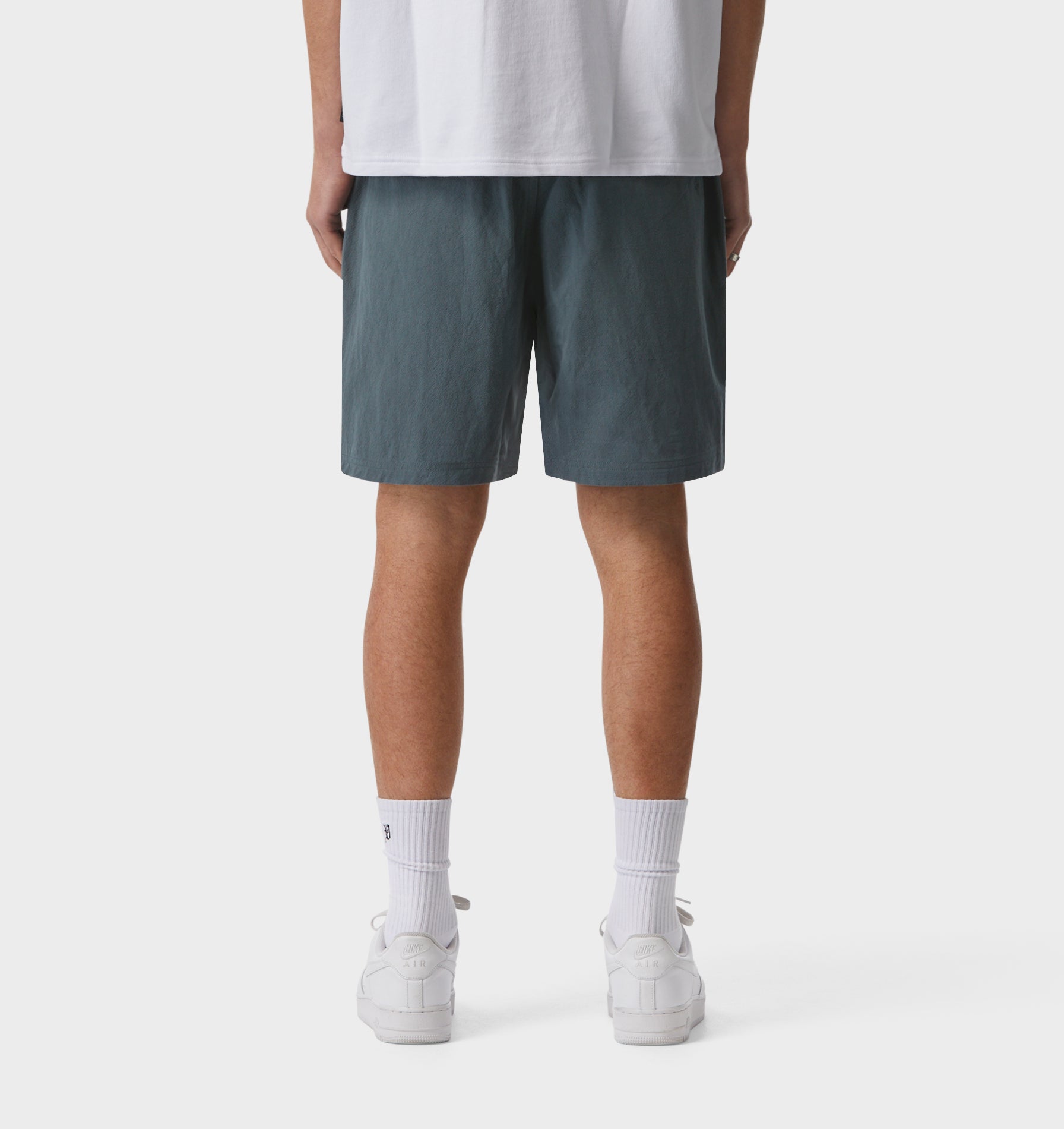 Linen Michael Pleat Short - Bottle Green