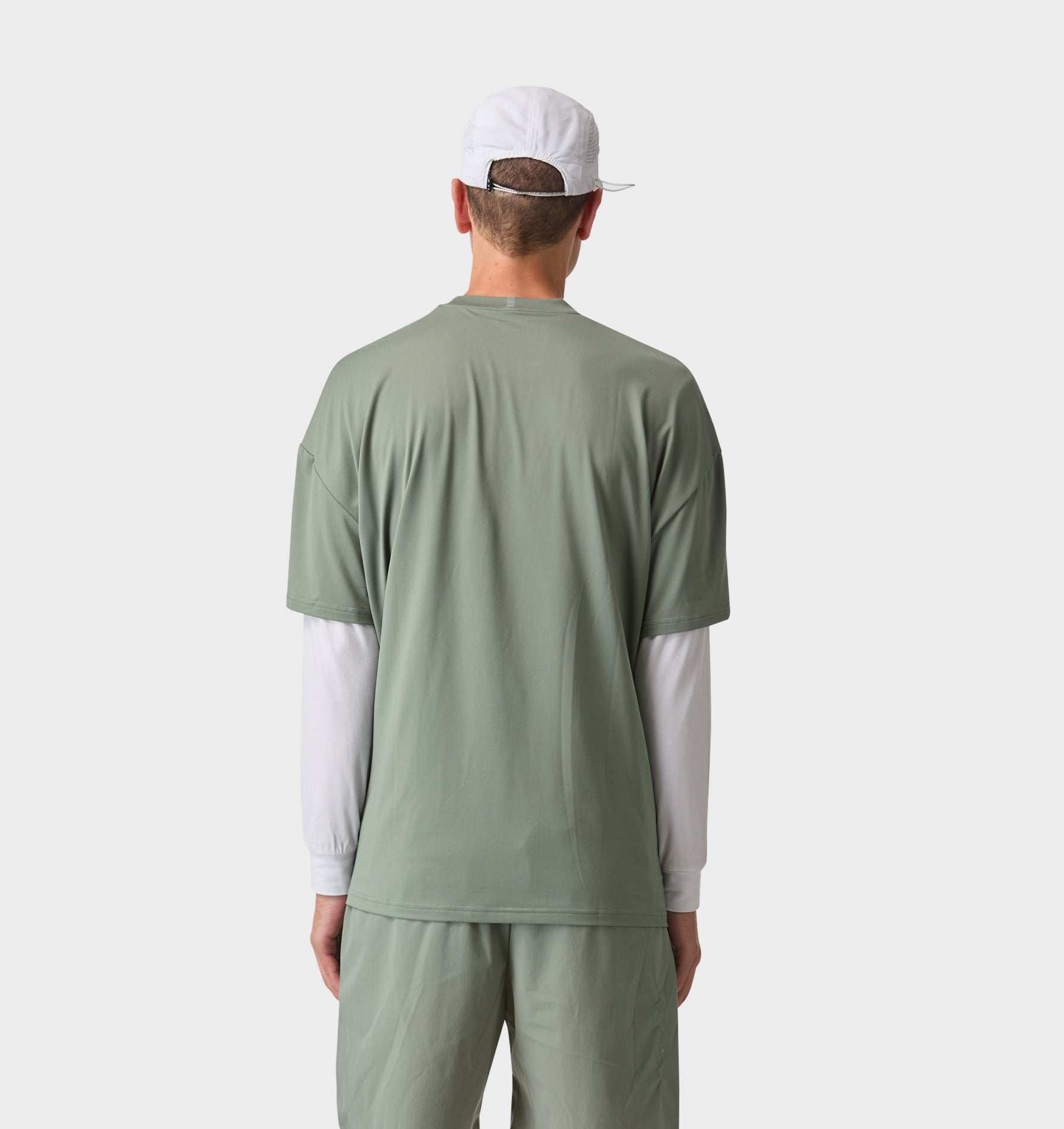 Active Box Tee - Fog Green