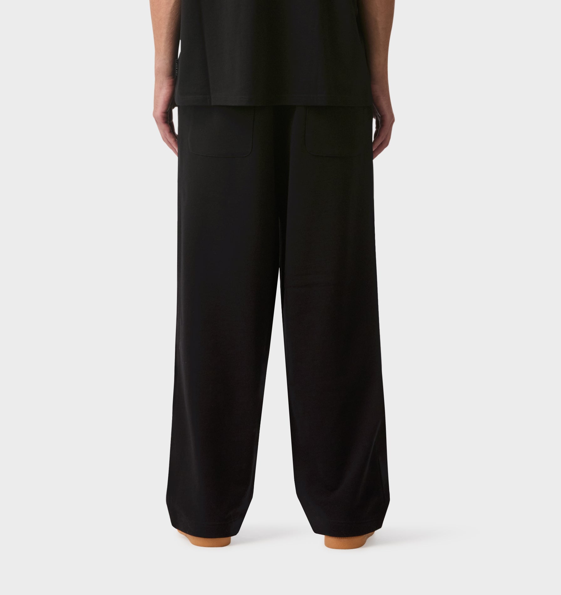 Wide Leg Track Pant - Black