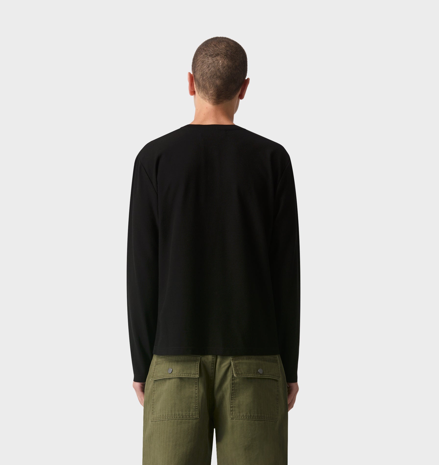 Henley L/S Tee - Black